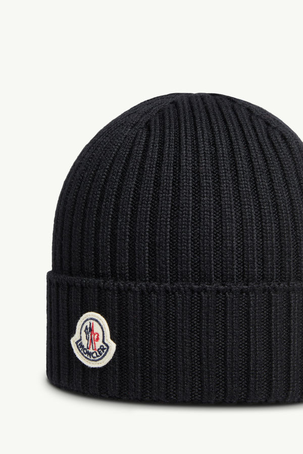 Wool Beanie Gender Neutral Black Moncler 2