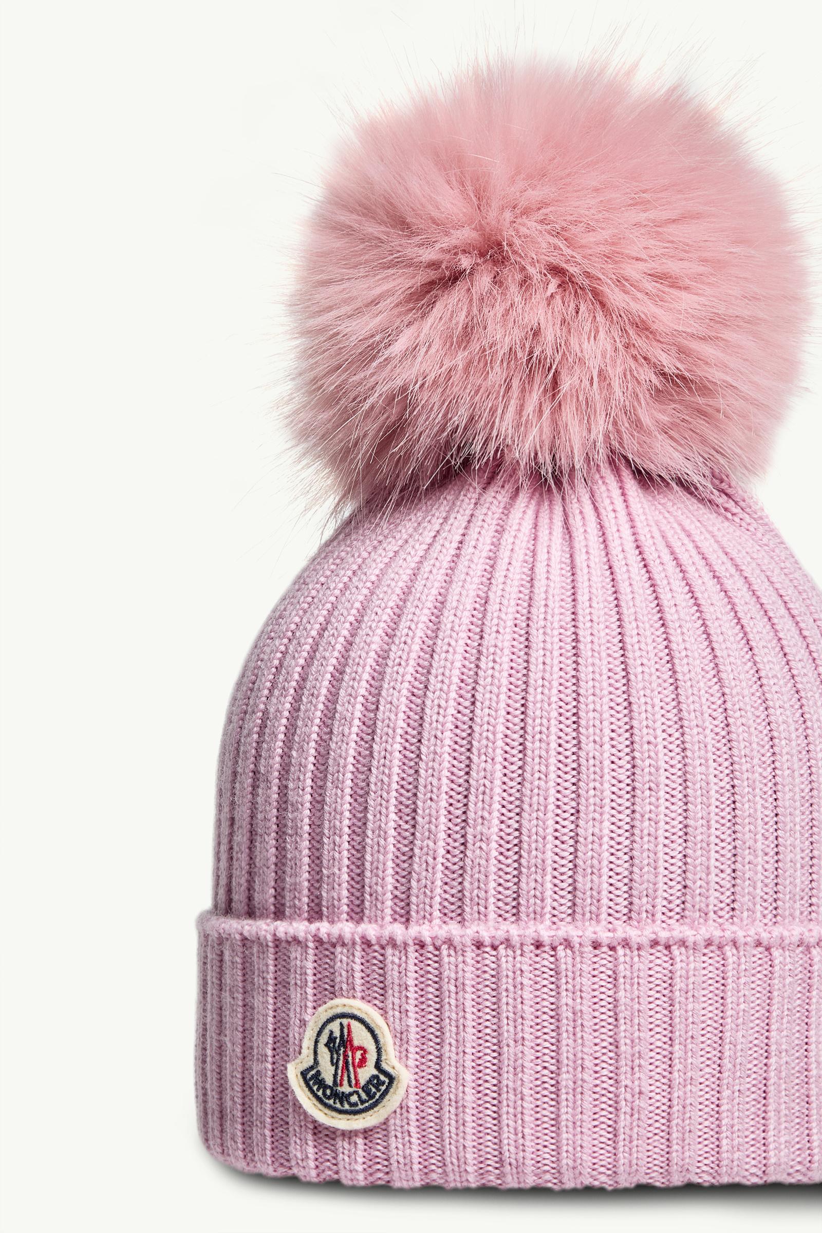 MONCLER ピンク ニット帽 ライトピンク ニットキャップ : アクセサリー & シューズ 向けの