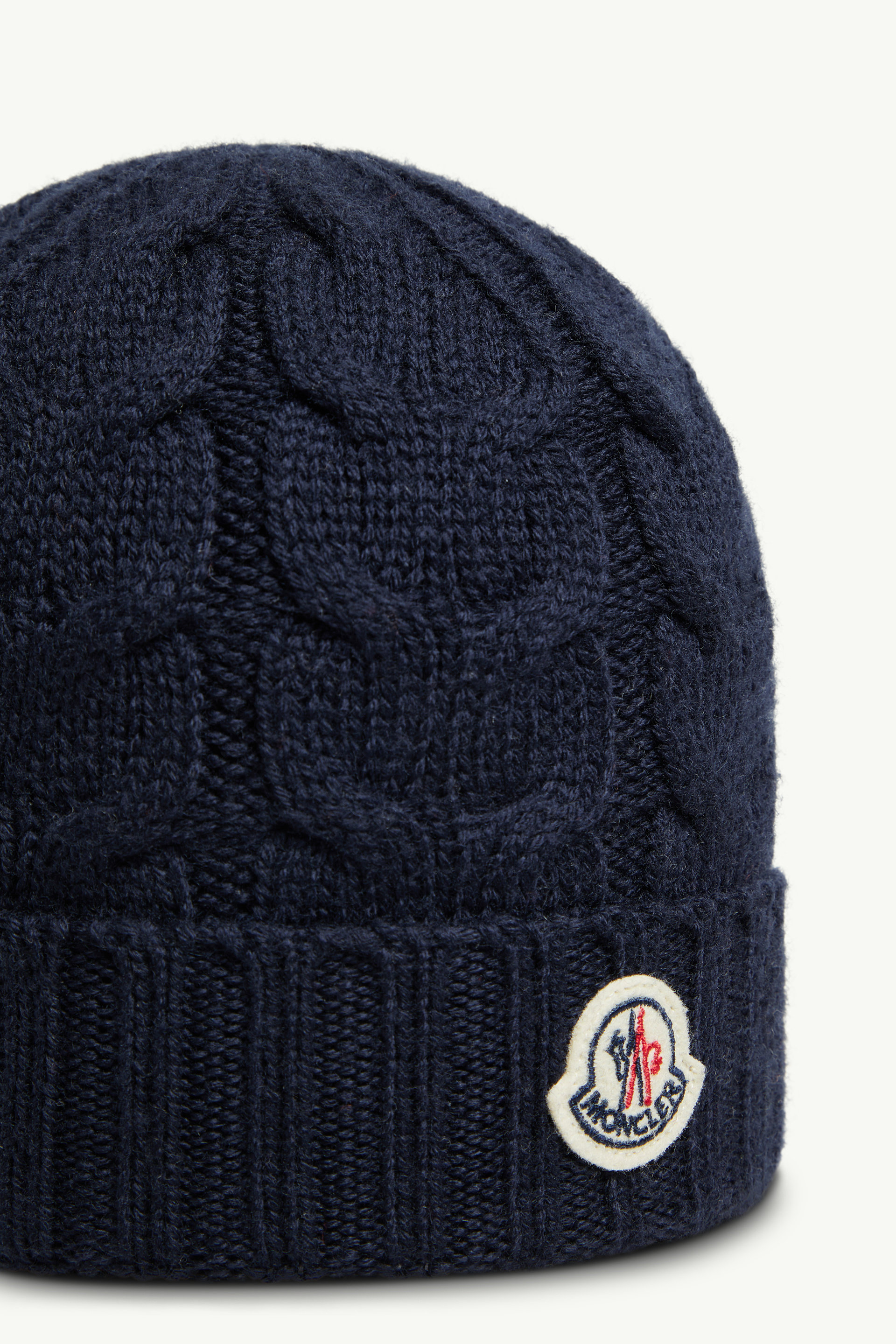 Mütze aus Wolle Jungen Nachtblau Moncler 1
