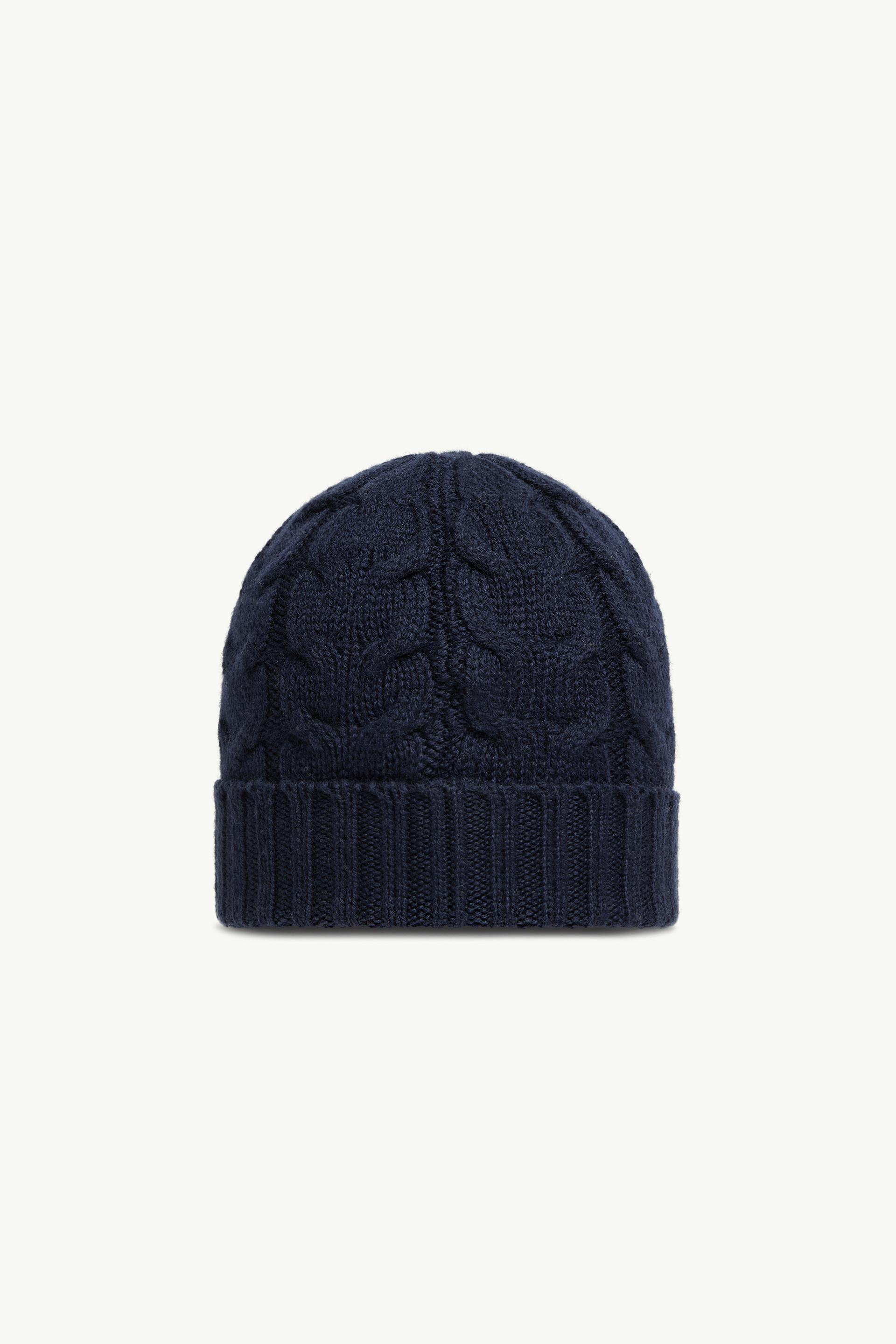 Night Blue Wool Beanie - Accessories & Shoes for Children | Moncler US