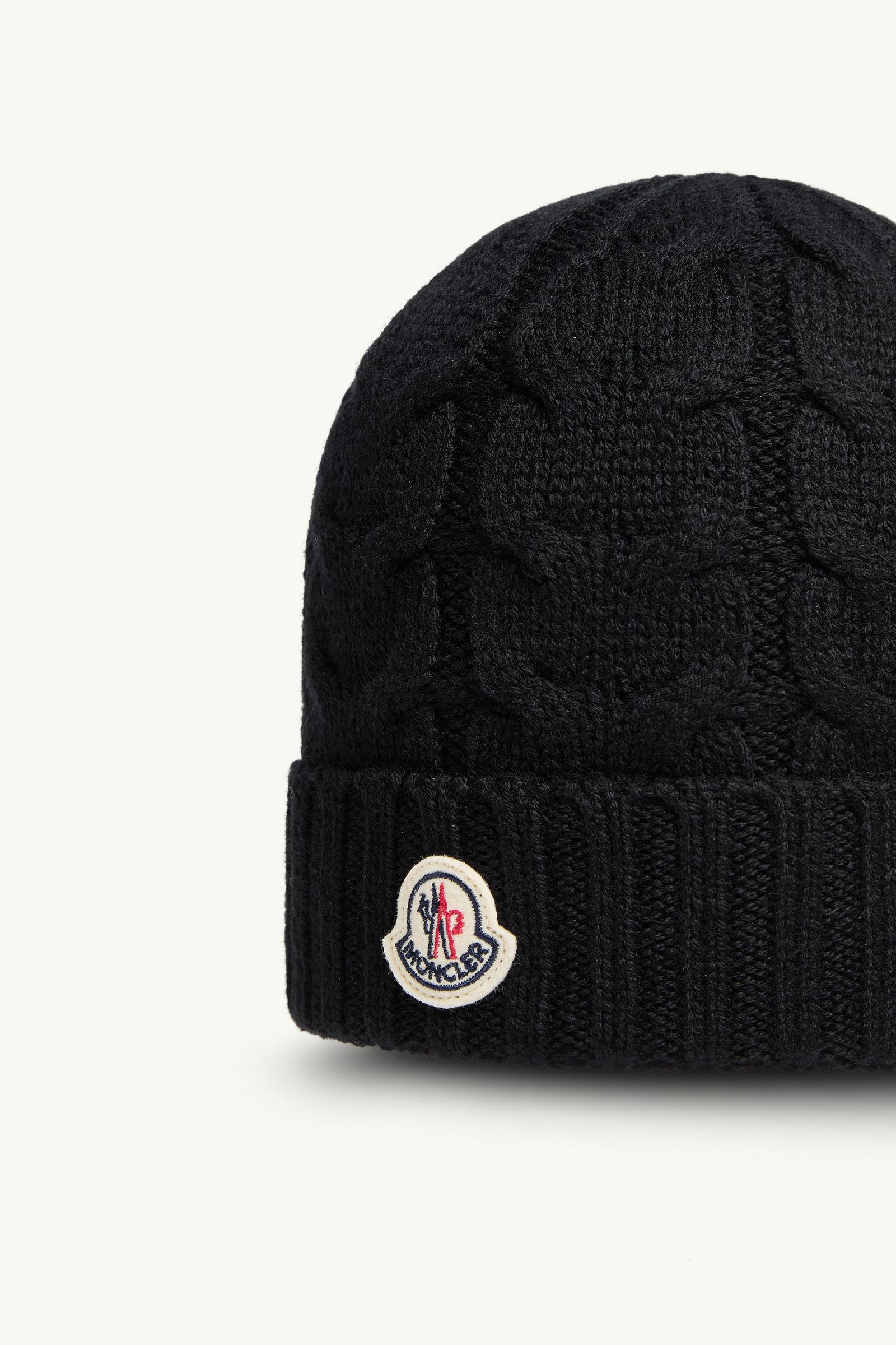 Black Wool Beanie - Accessories & Shoes for Children | Moncler US