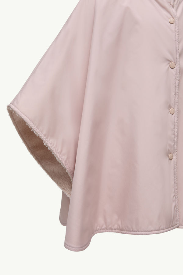Reversible Hooded Teddy Cape Girl Pink Moncler 1