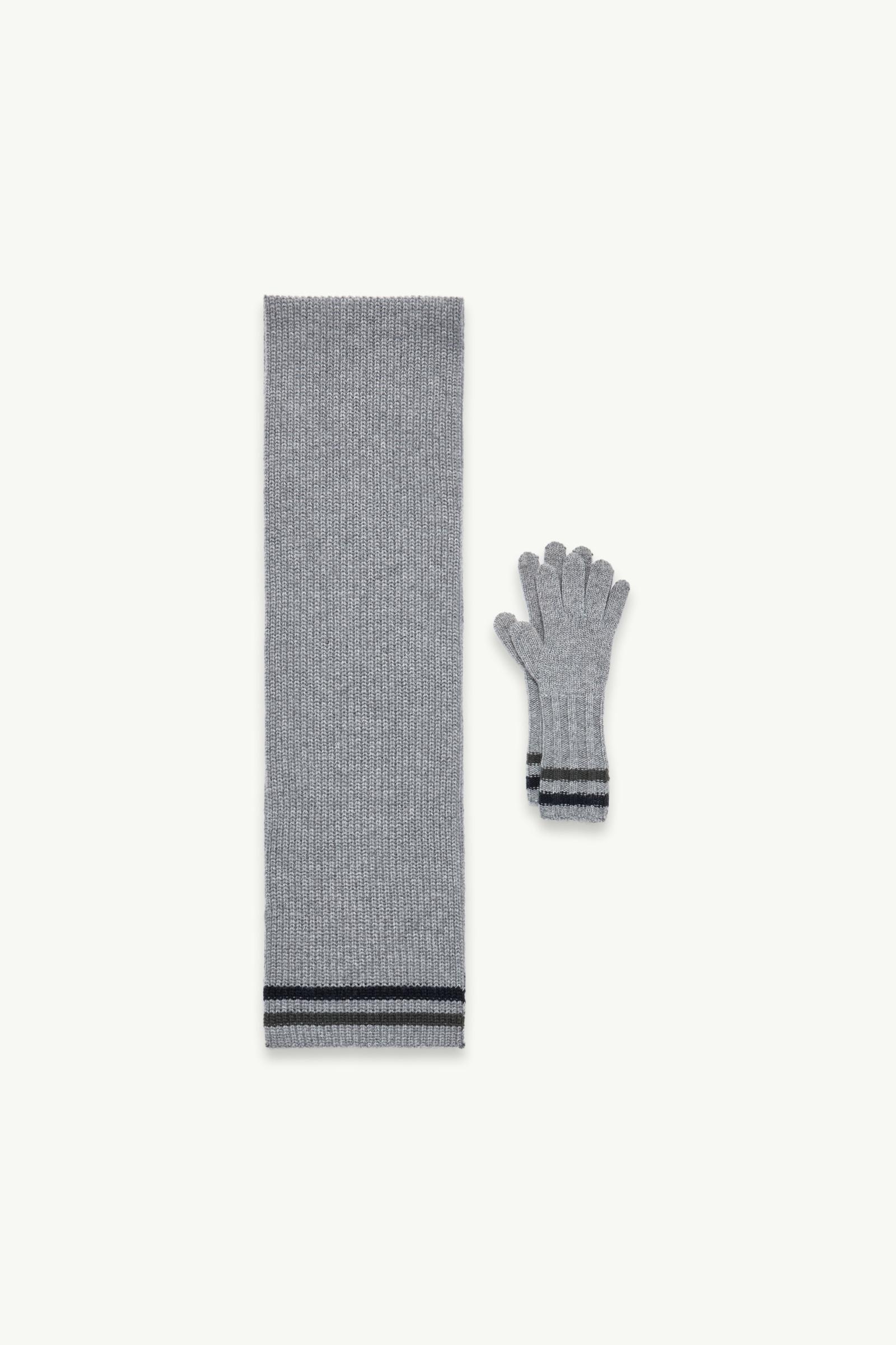Striped Wool Set Boy Gray Moncler 1