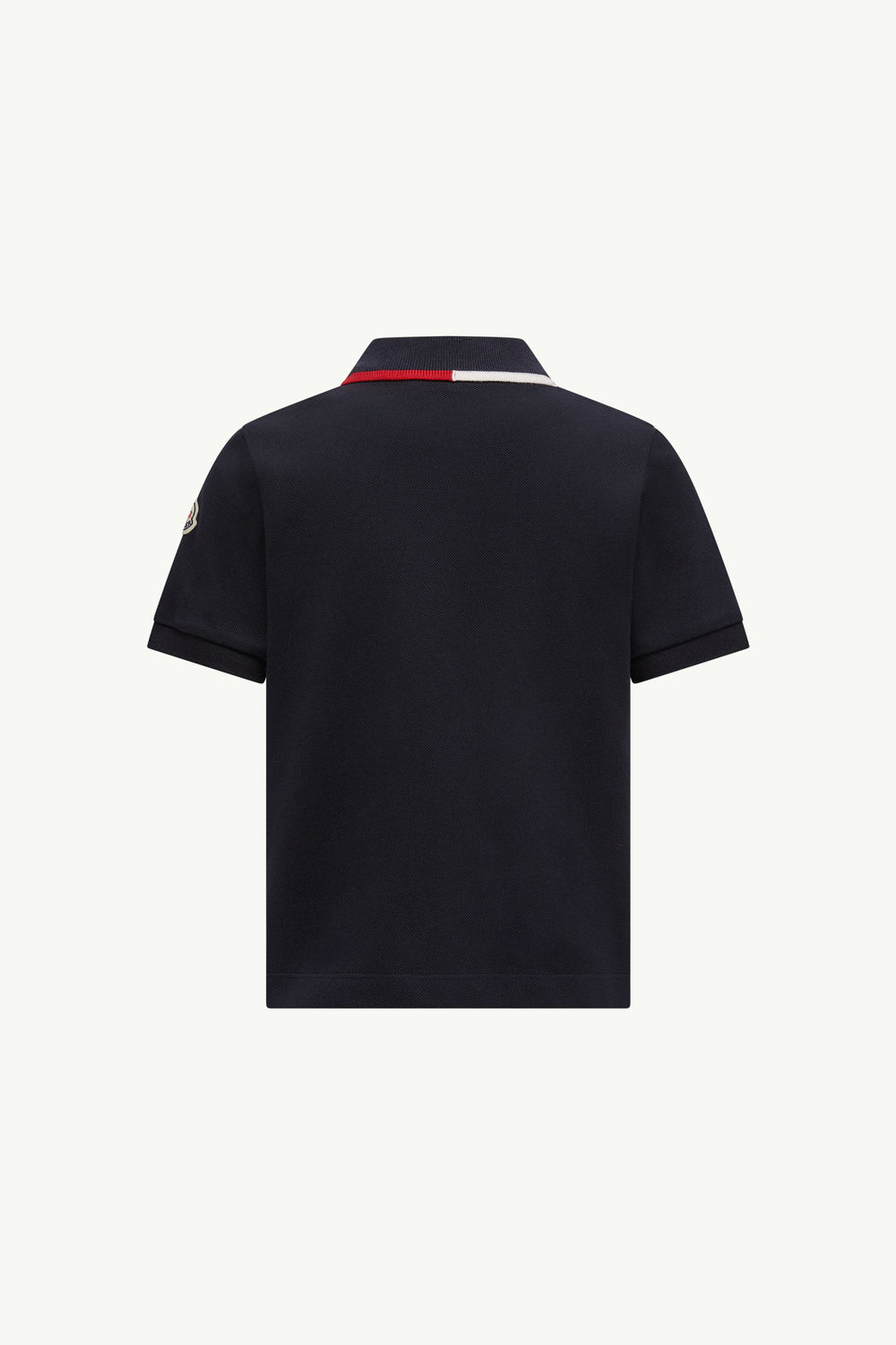 Cotton Piquet Polo Shirt Boy Navy Blue Moncler 3