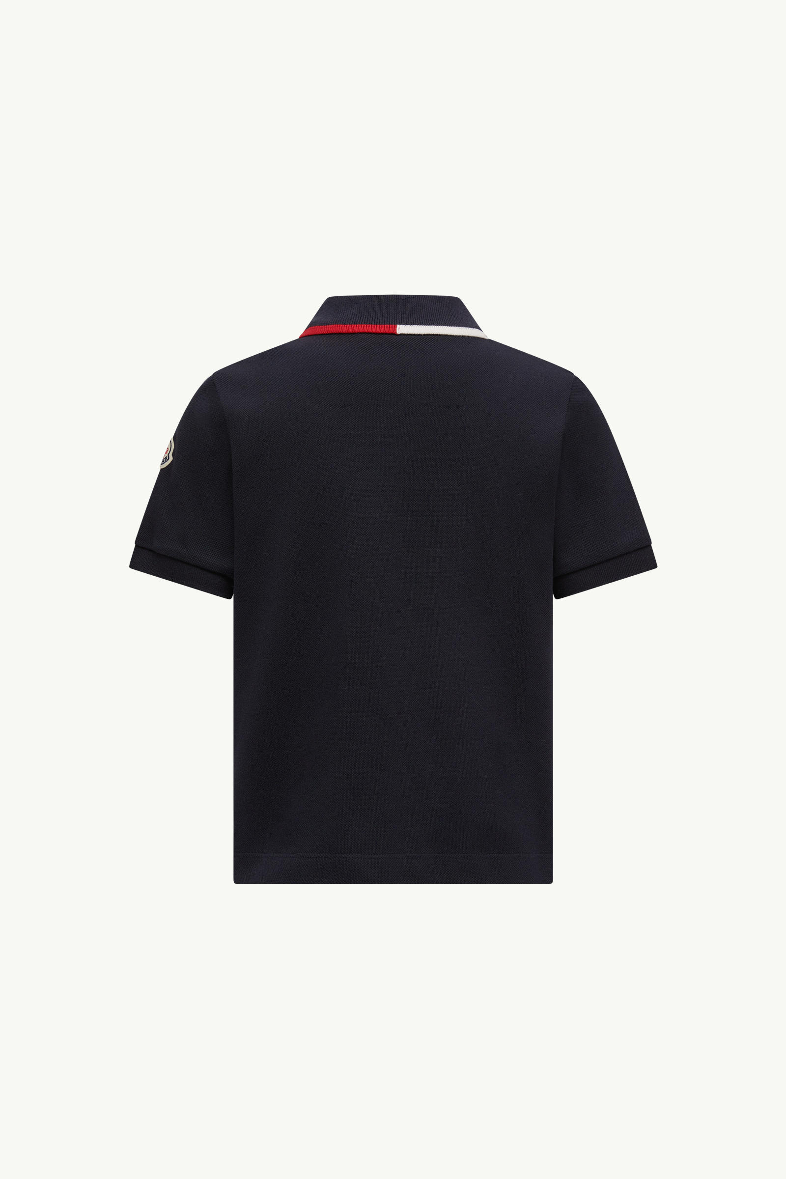 Cotton Piquet Polo Shirt Boy Navy Blue Moncler 3