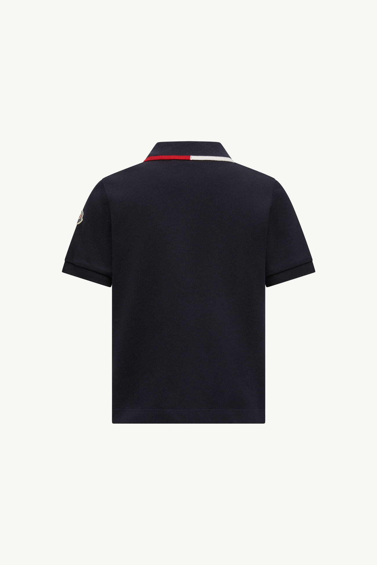 Polo in cotone piquet Bambino Blu Navy Moncler 3
