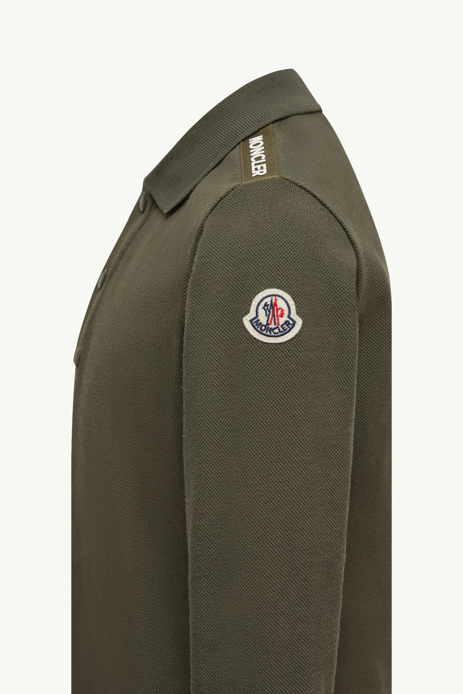 儿童棉质珠地长袖Polo衫 男童 橄榄绿 Moncler 1