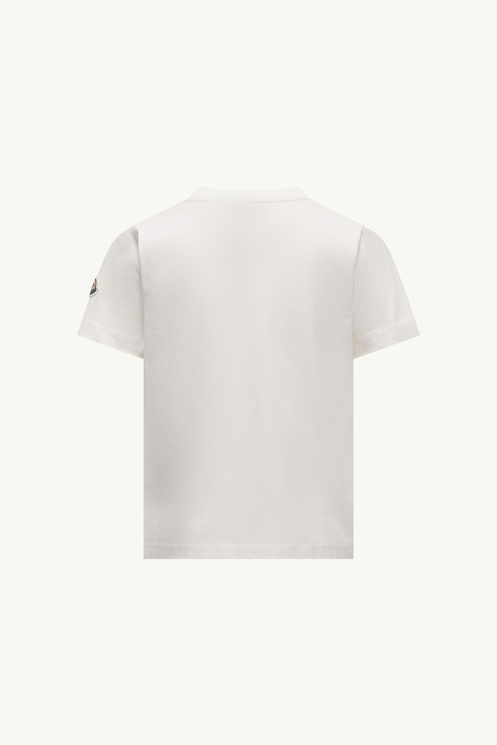 Logo Motif Cotton T-Shirt Boy White Moncler 3