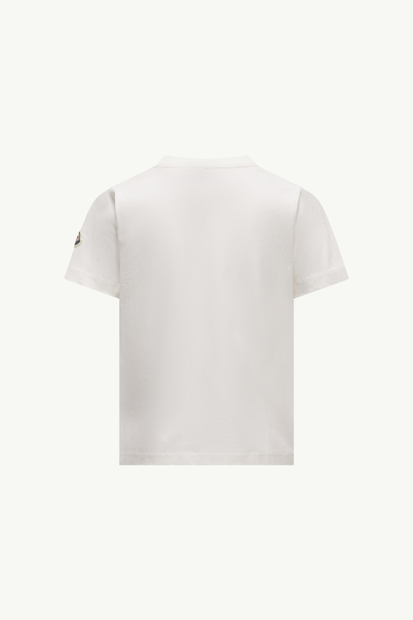Logo Motif Cotton T-Shirt Boy White Moncler 3