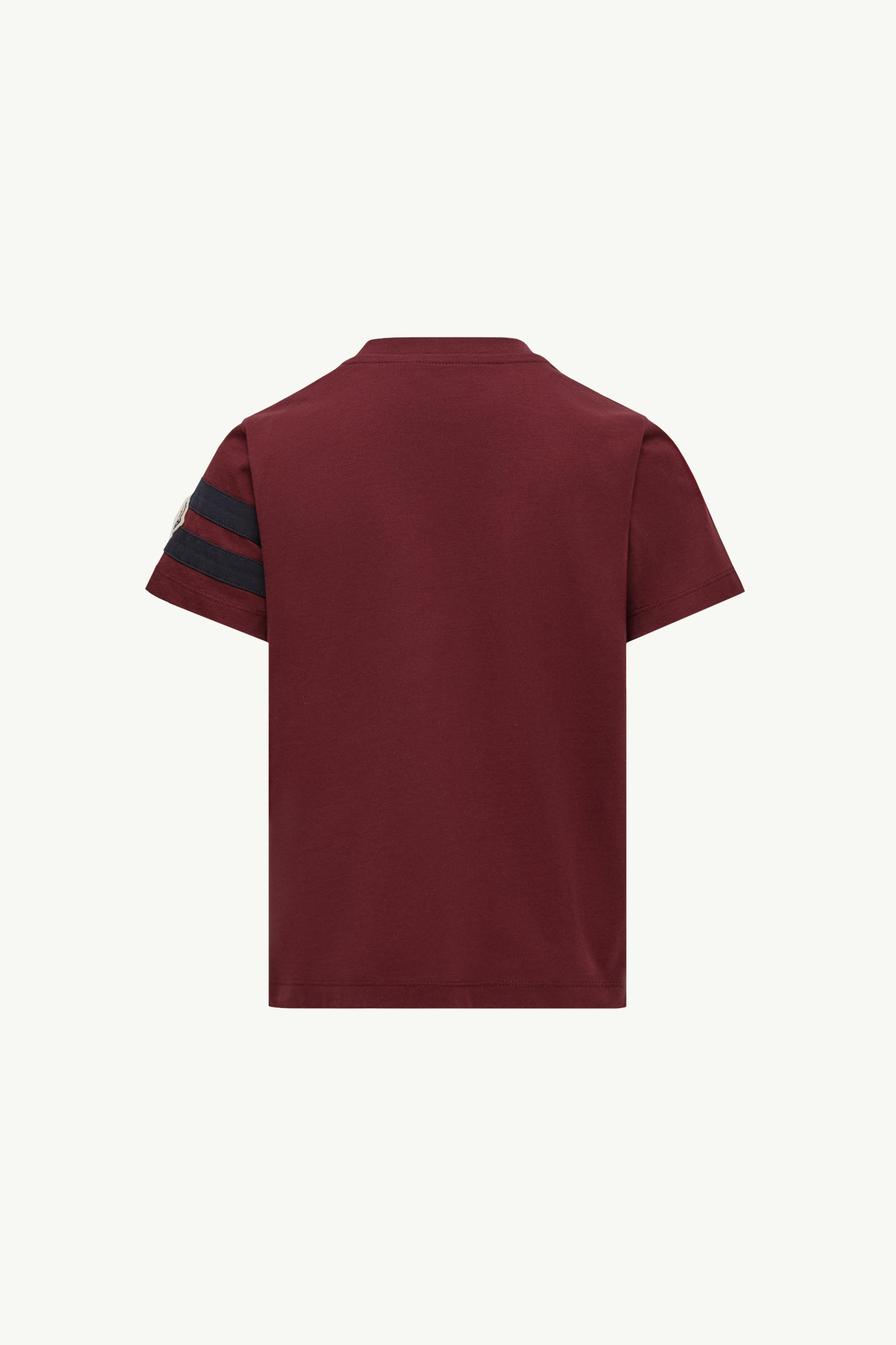 Varsity Monogram Cotton T-Shirt Boy Burgundy Moncler 3