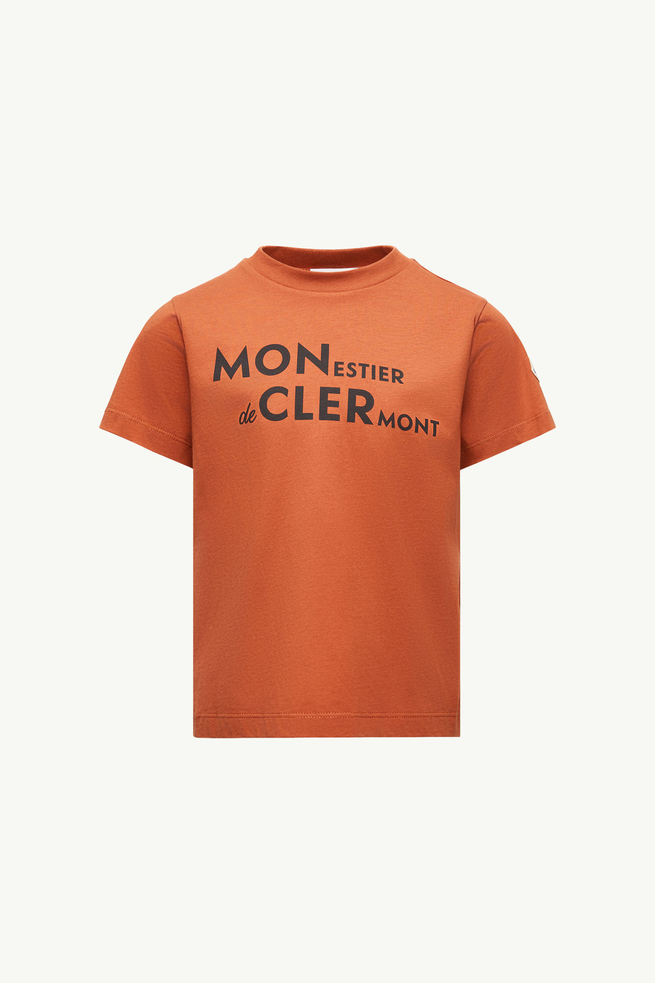 T-Shirt aus Baumwolle mit Logoprint Jungen Dunkelorange Moncler 0