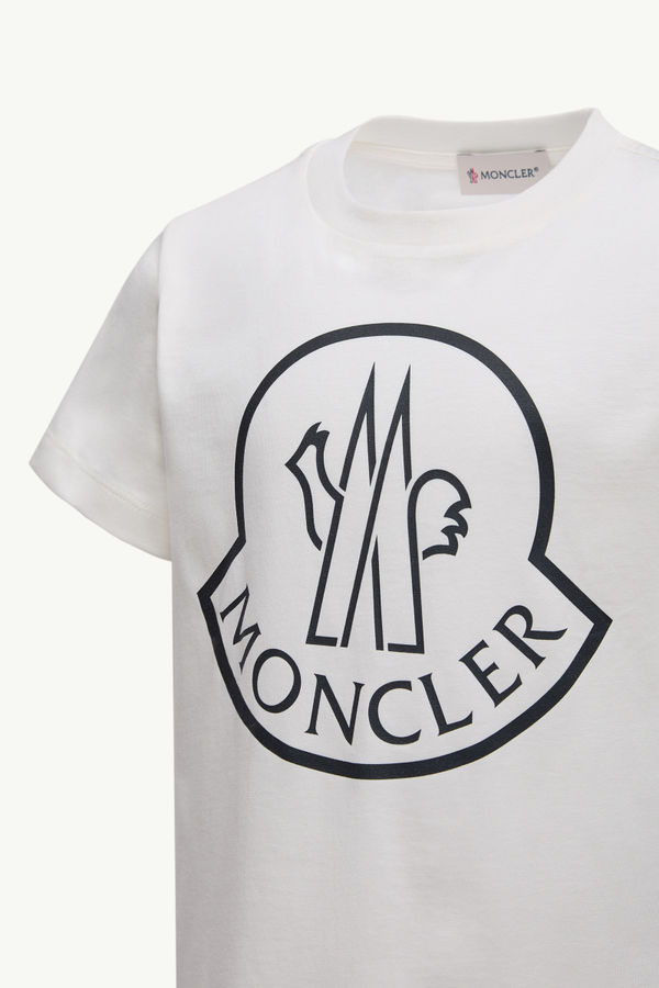 Printed Logo Cotton T-Shirt White Moncler 1