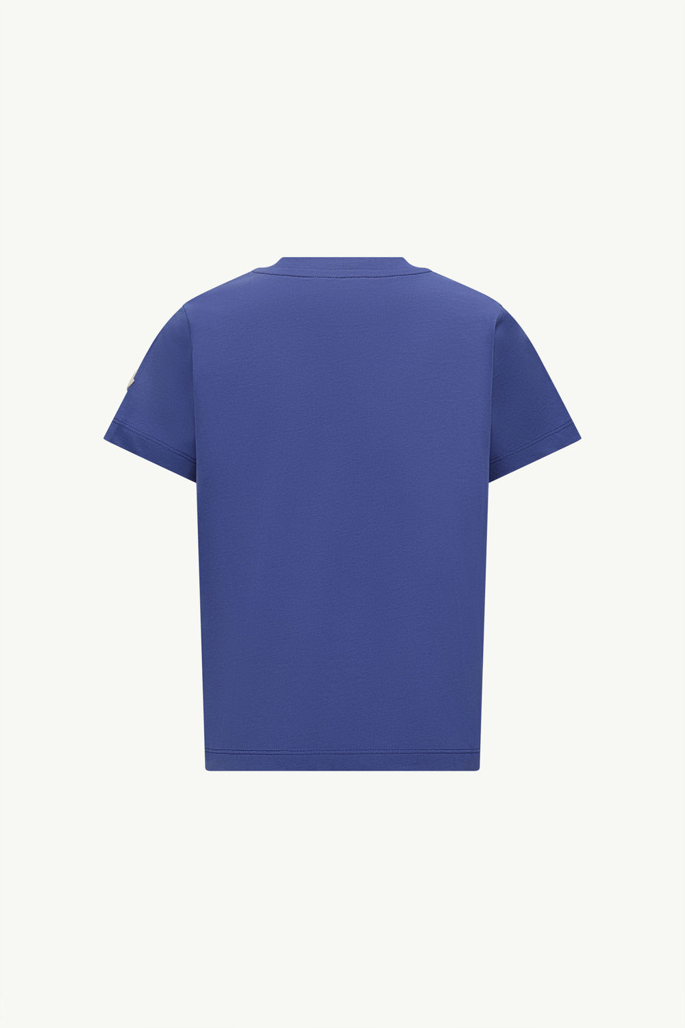 Printed Logo Cotton T-Shirt Electric Blue Moncler 2