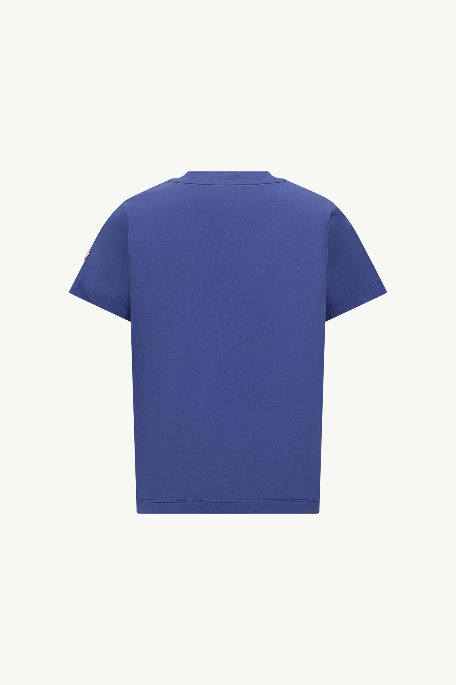 Printed Logo Cotton T-Shirt Electric Blue Moncler 2
