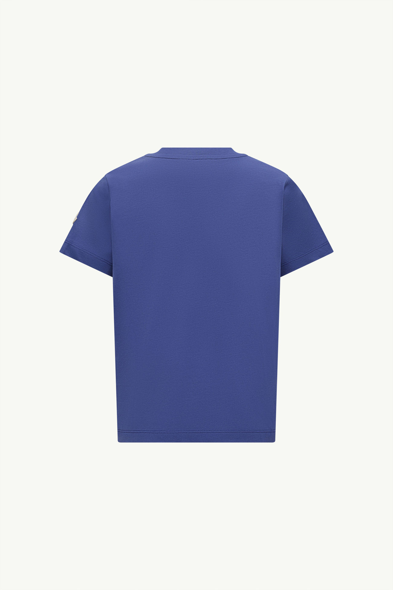 T-shirt in cotone con logo stampato Blu Elettrico Moncler 2