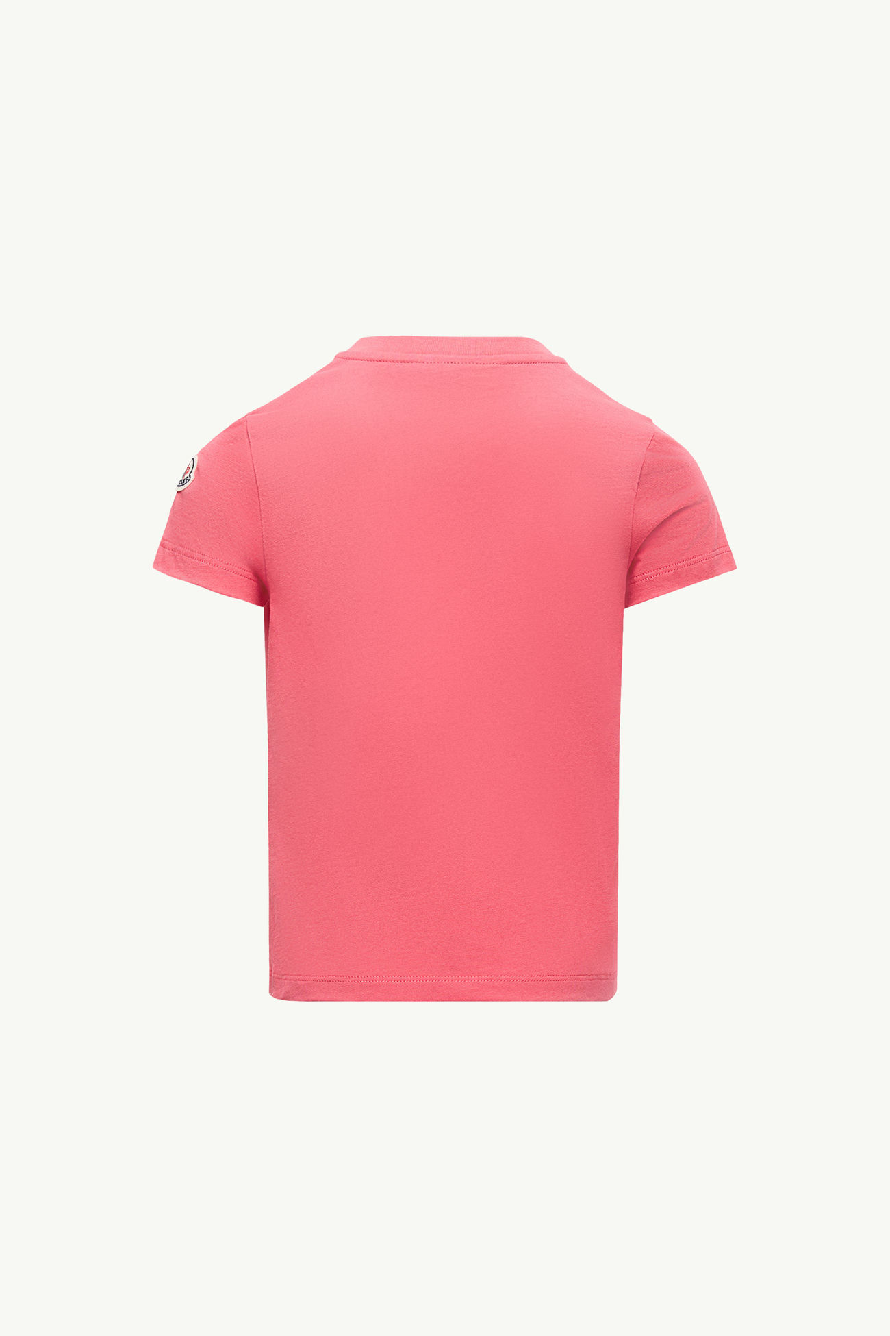 Camiseta de algodón con logotipo bordado Niña Rosado Moncler 2