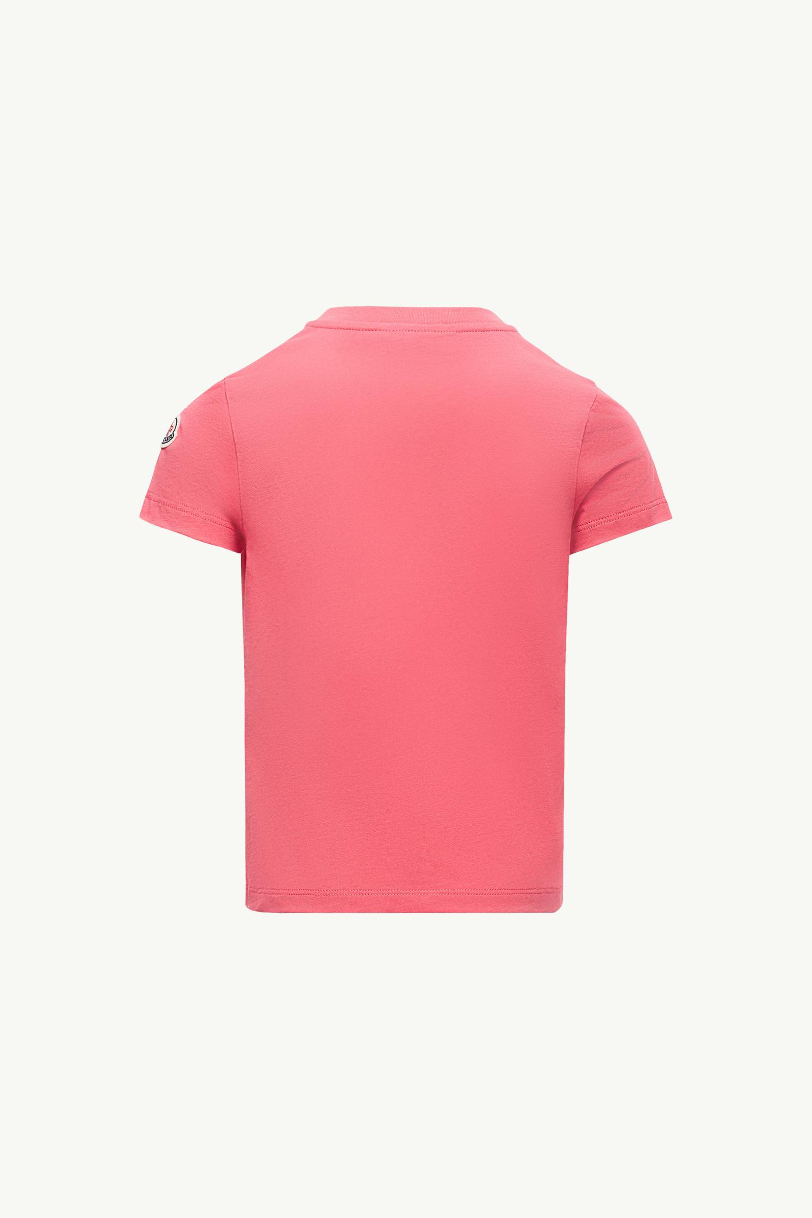 MONCLER ロゴ Tシャツ ピンク Pink Embroidered Logo Cotton T-Shirt - Polos & T-shirts for