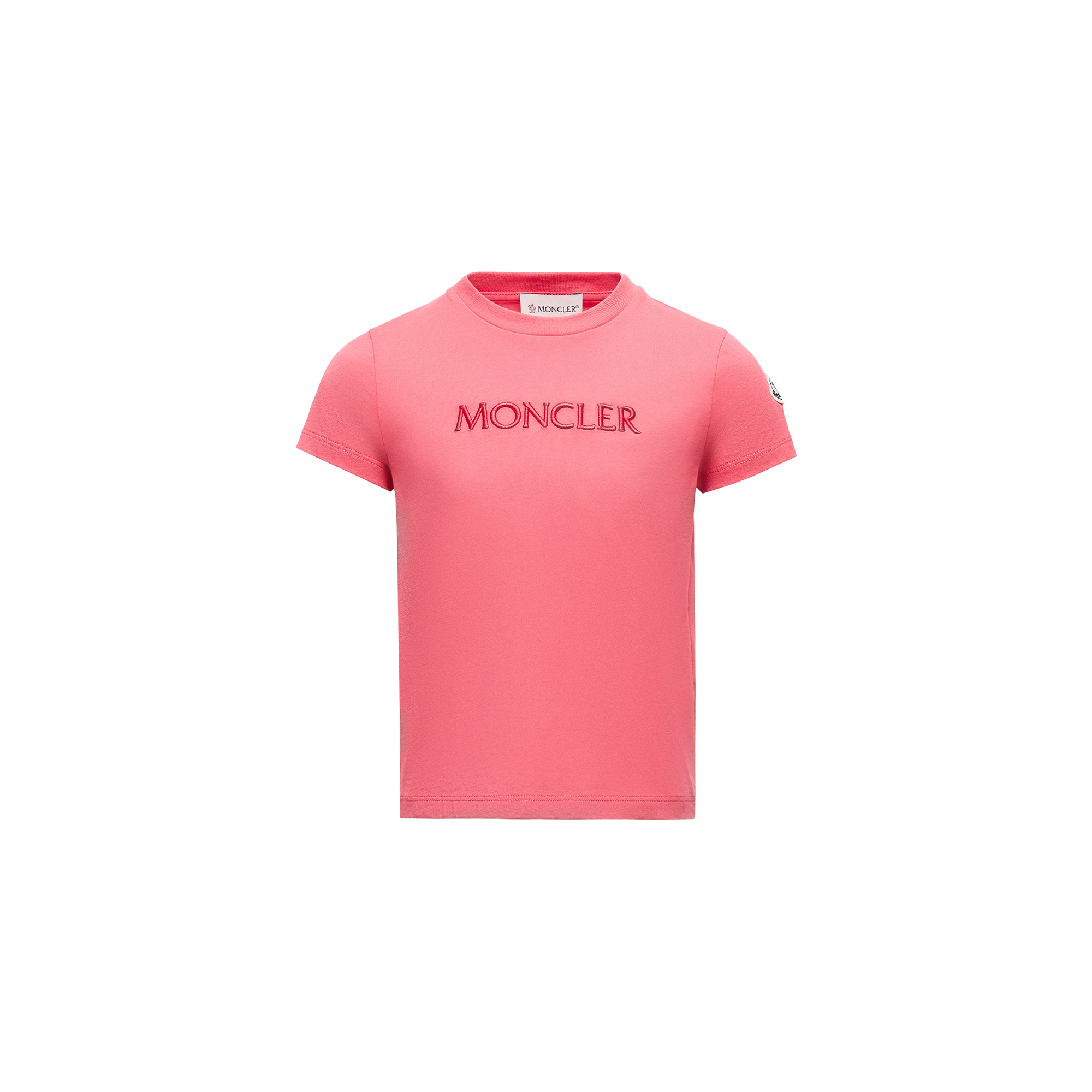 MONCLER ENFANT Girls Cotton T-Shirt - Pink - Size 12Y
