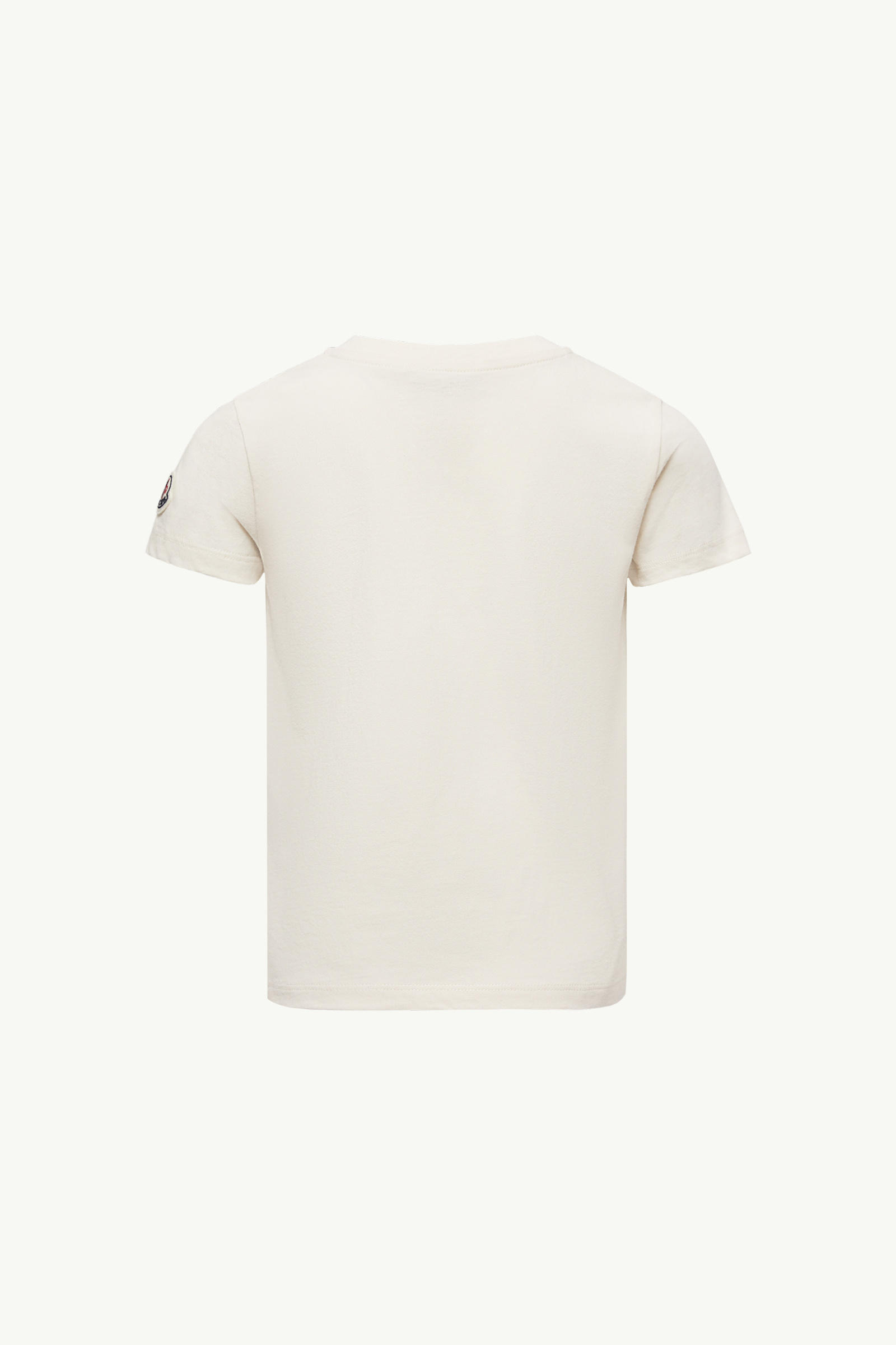 Teddy Bear Motif Cotton T-Shirt Girl White Ivory Moncler 3