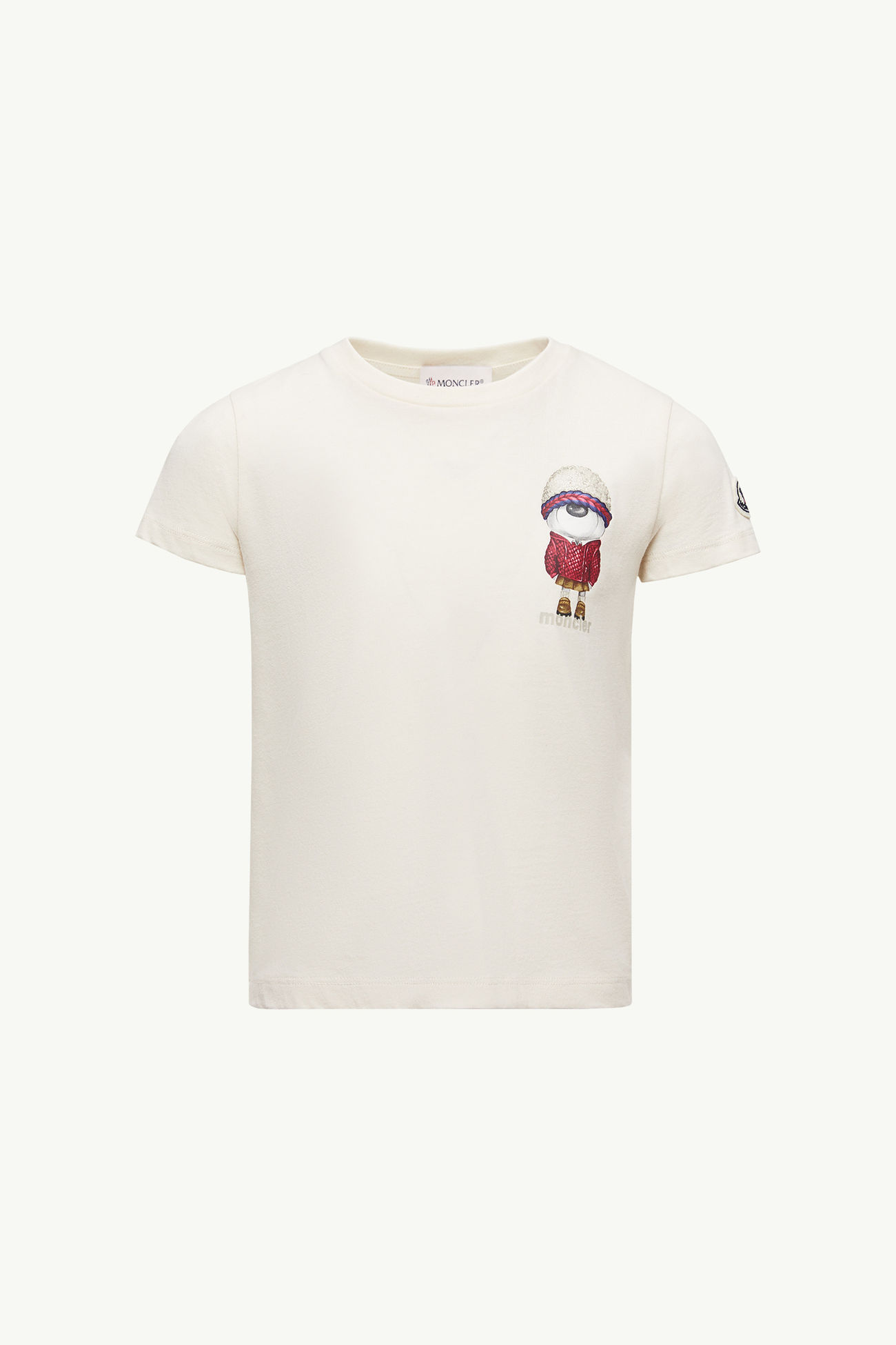 女童泰迪熊图案棉质T恤 女童 象牙白 Moncler 0