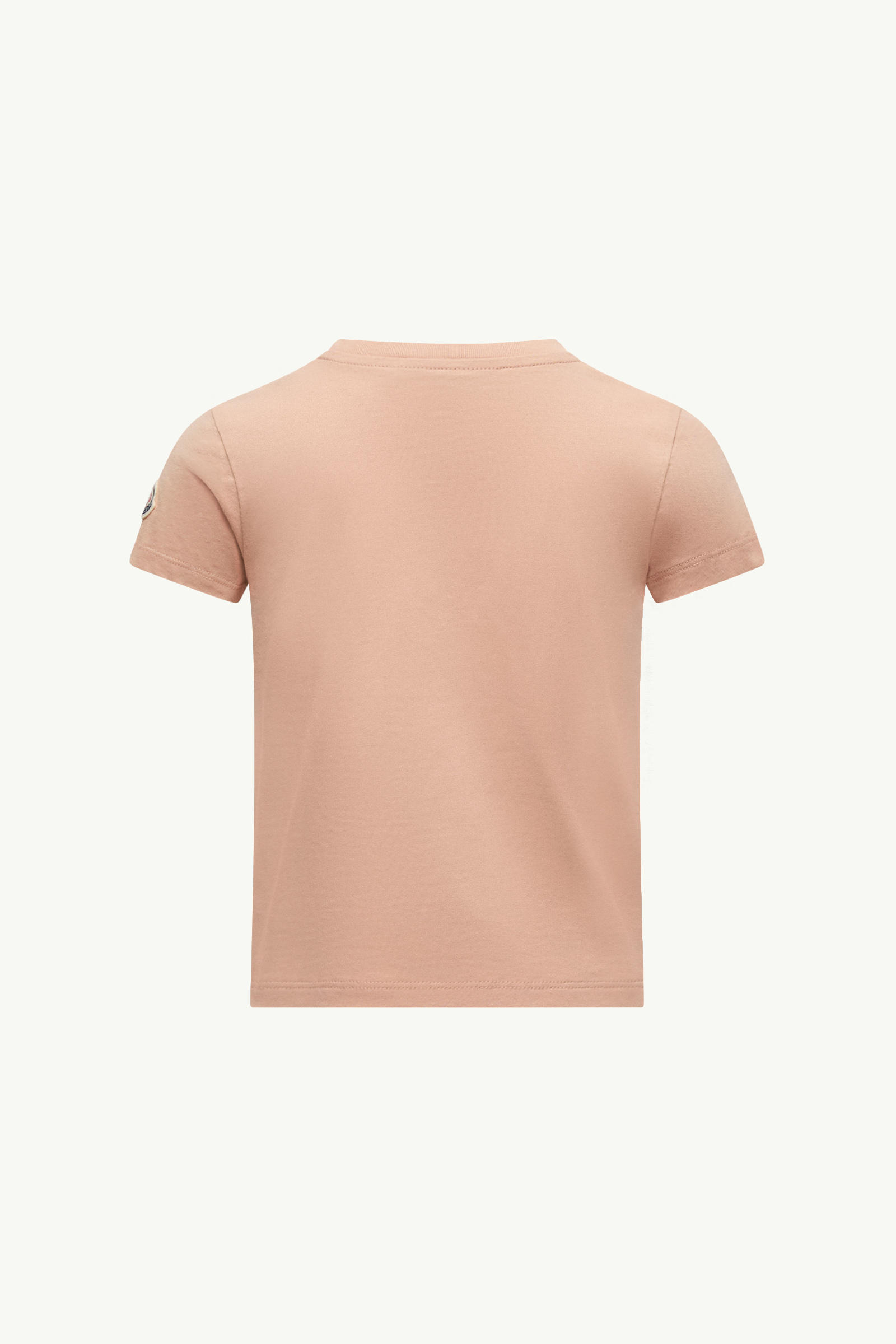 Teddy Bear Motif Cotton T-Shirt Girl Light Pink Moncler 3