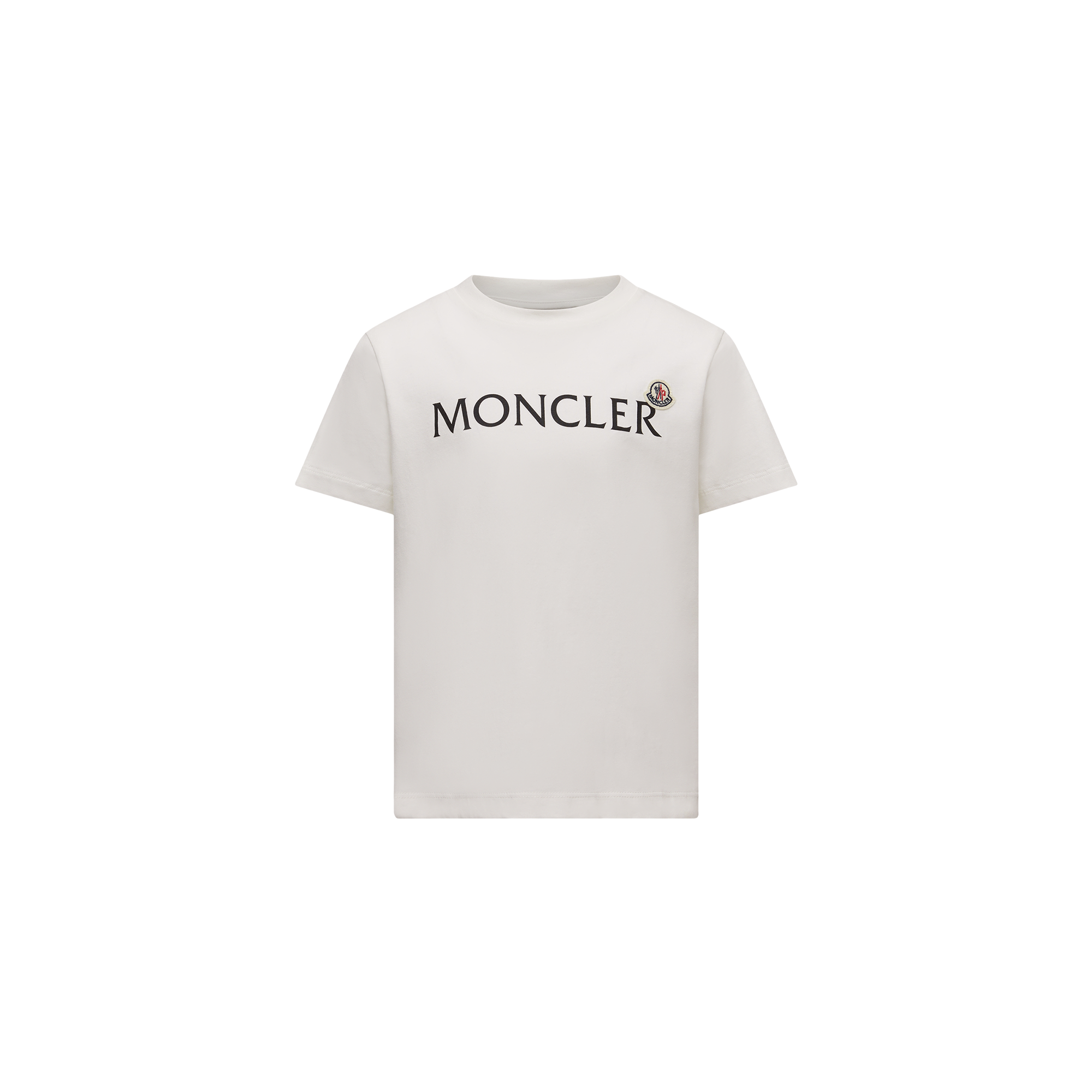 Moncler  Logo Cotton T-Shirt for Boys in White, Size: 10Y