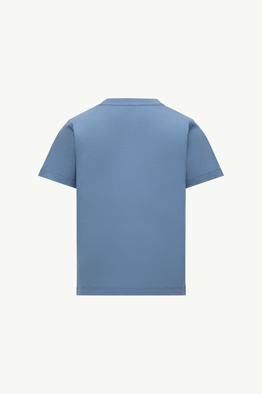 Logo Cotton T-Shirt Boy Cobalt Blue Moncler 3