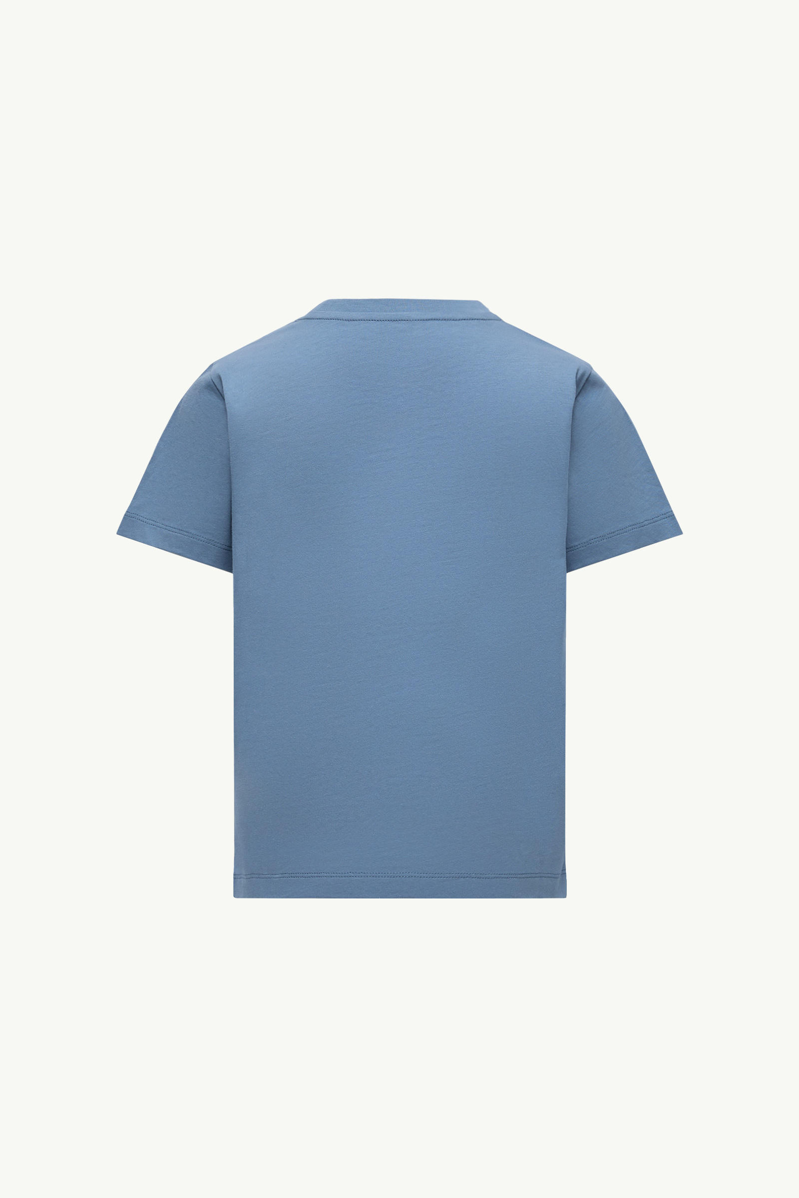 Logo Cotton T-Shirt Boy Cobalt Blue Moncler 3