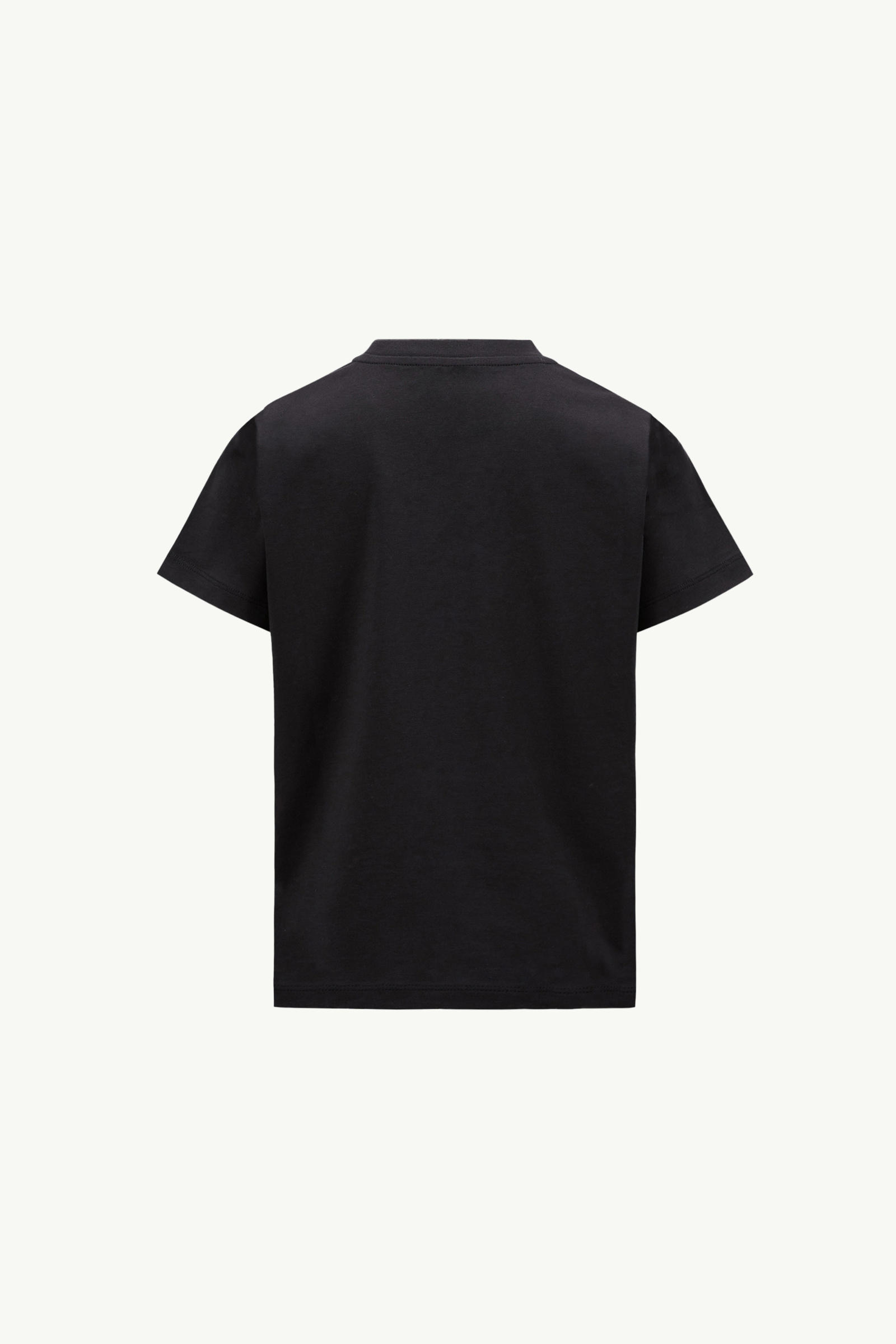 T-shirt logata in cotone Bambino Nero Moncler 3