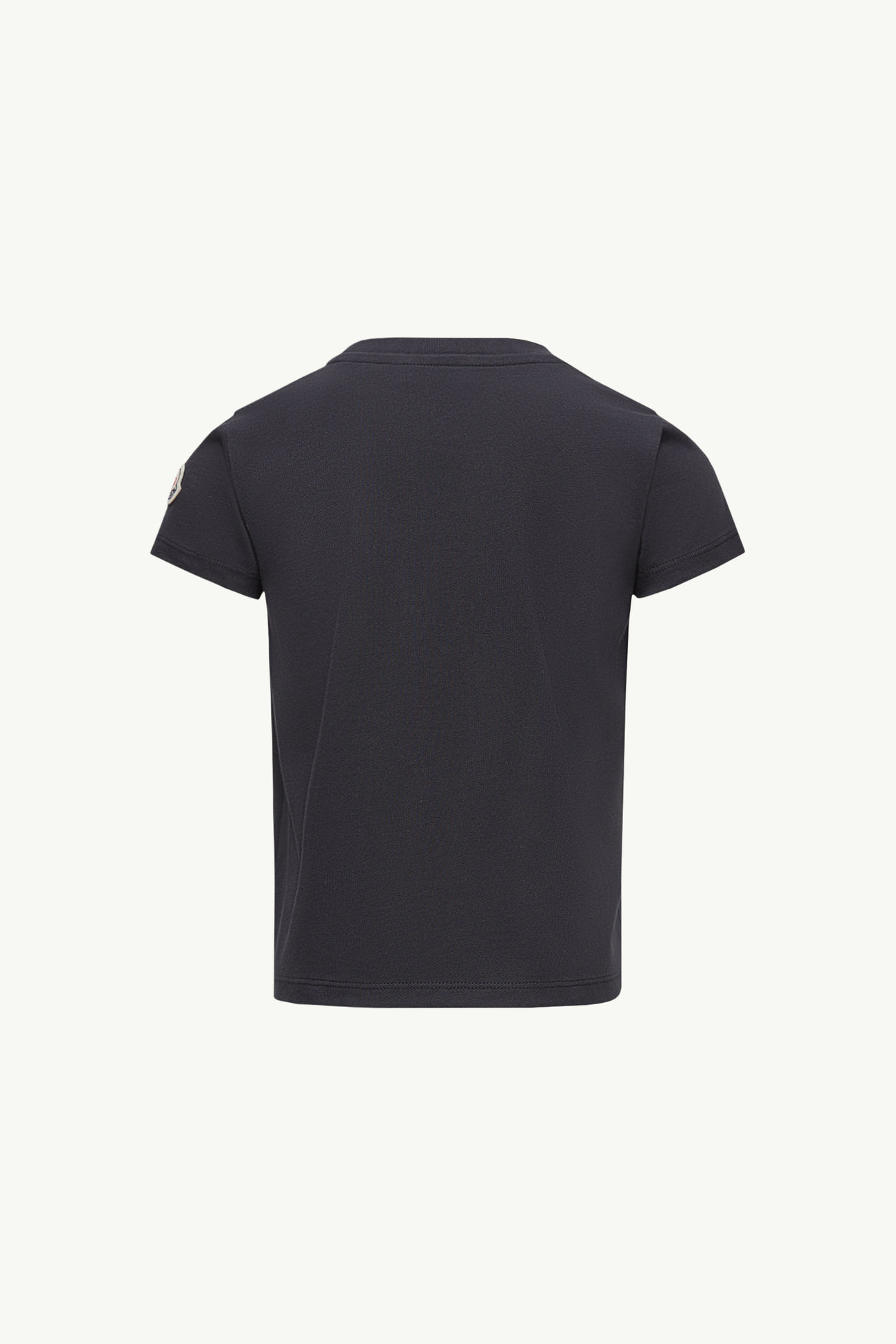 Sequin-Embroidered Logo Cotton T-Shirt Girl Black Moncler 2