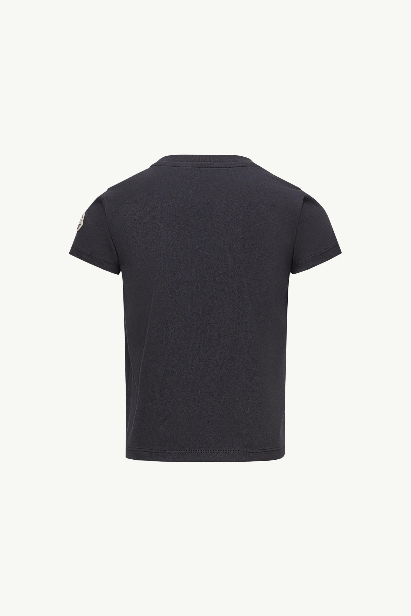 Sequin-Embroidered Logo Cotton T-Shirt Girl Black Moncler 2