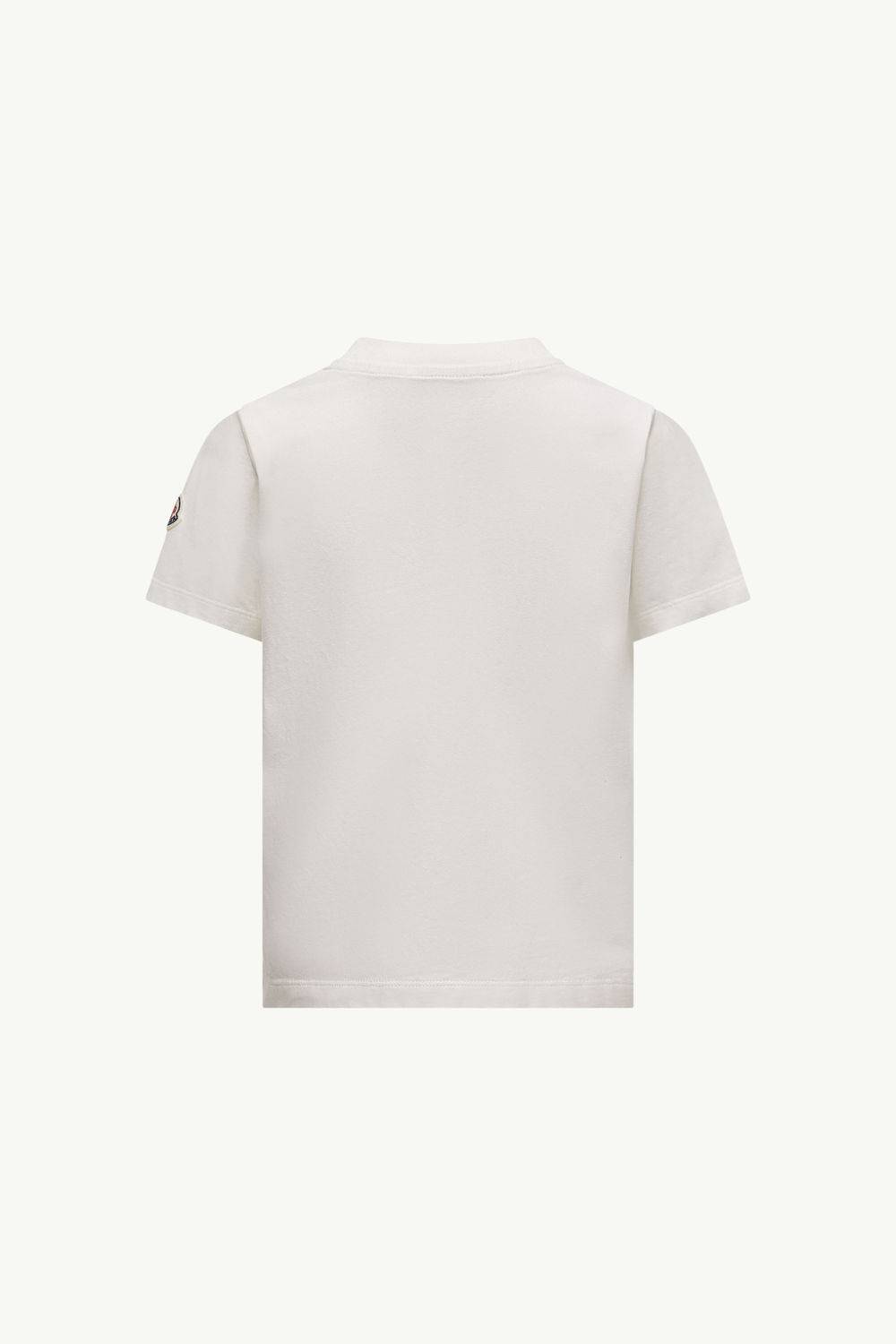 Printed Motif Cotton T-Shirt Boy White Moncler 3