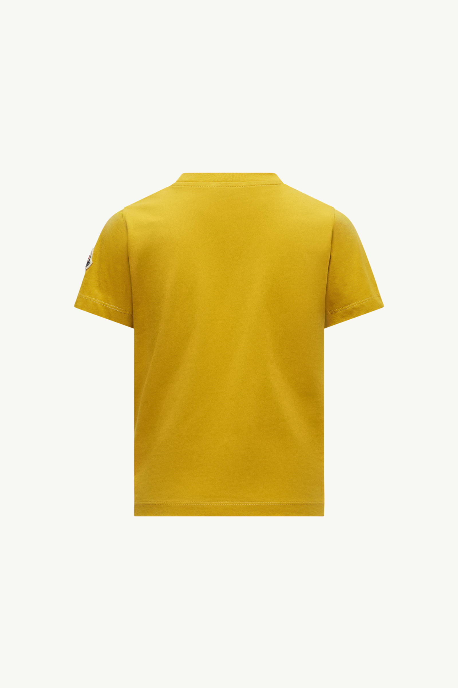Printed Motif Cotton T-Shirt Boy Yellow Moncler 2