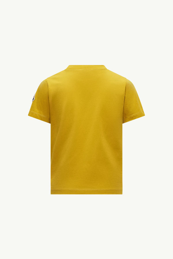 T-shirt in cotone con motivo stampato Bambino Giallo Moncler 2