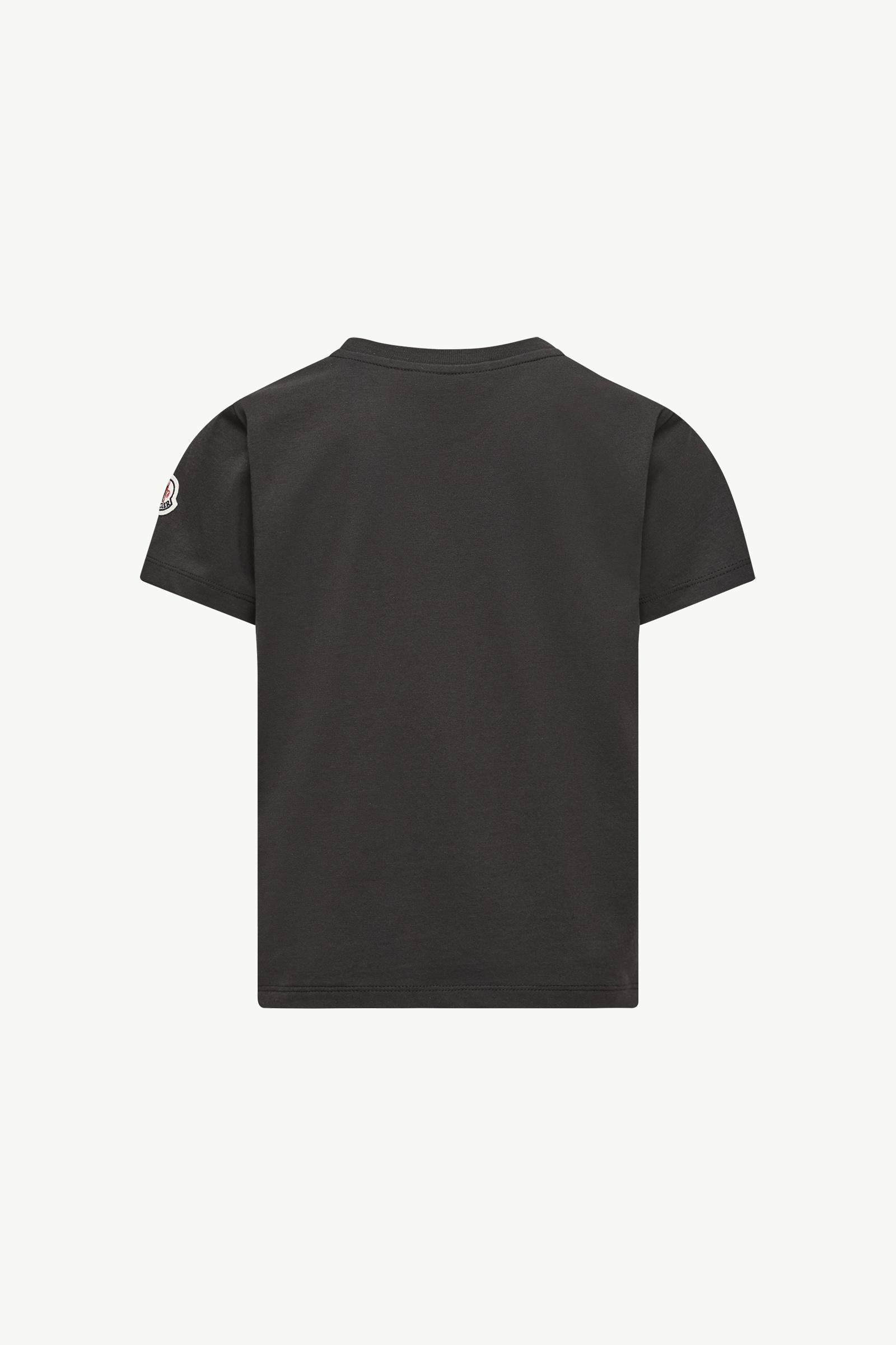 Black Scribble Logo Cotton T-Shirt - Polos & T-shirts for Children