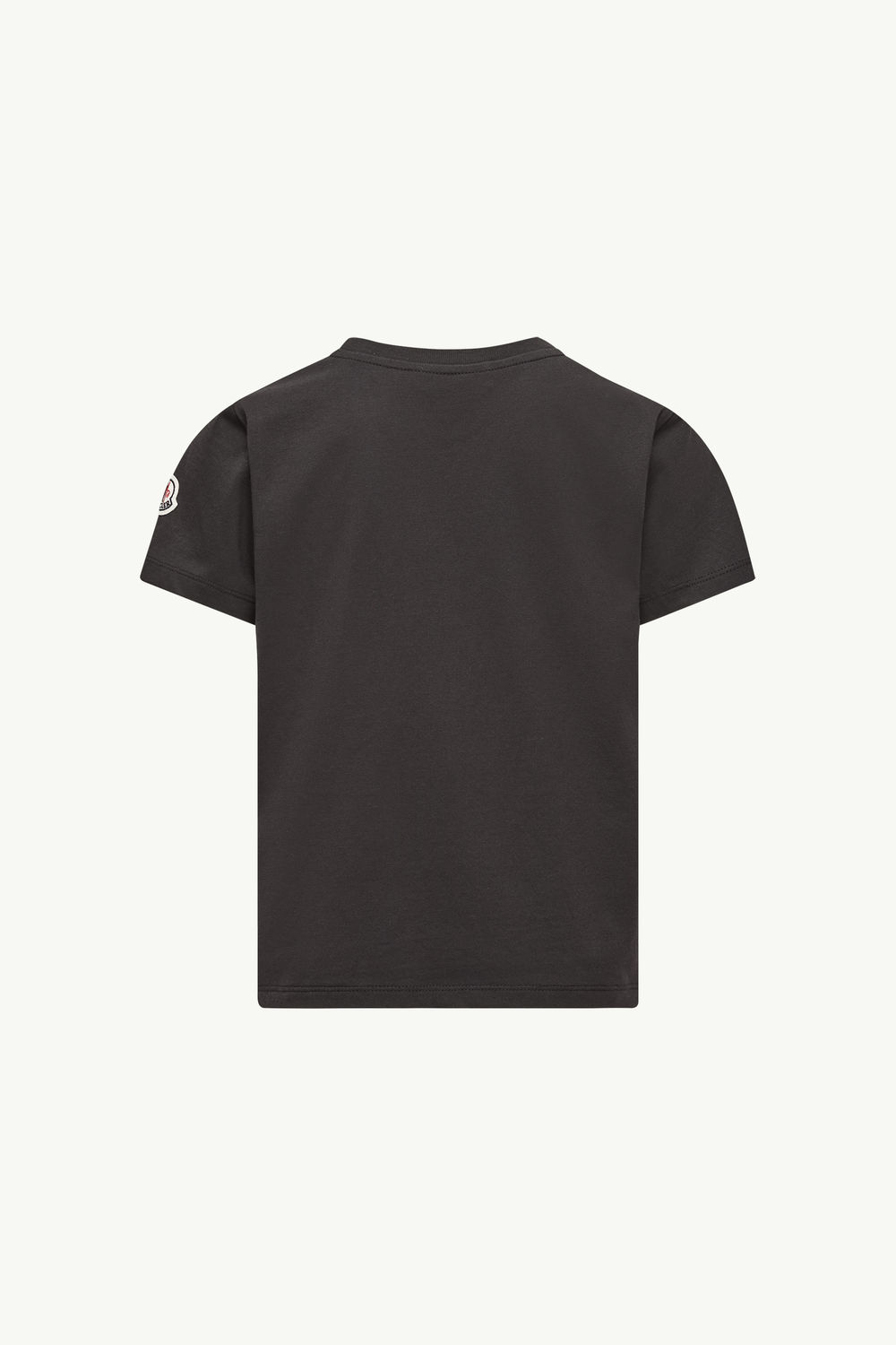 Scribble Logo Cotton T-Shirt Boy Black Moncler 2