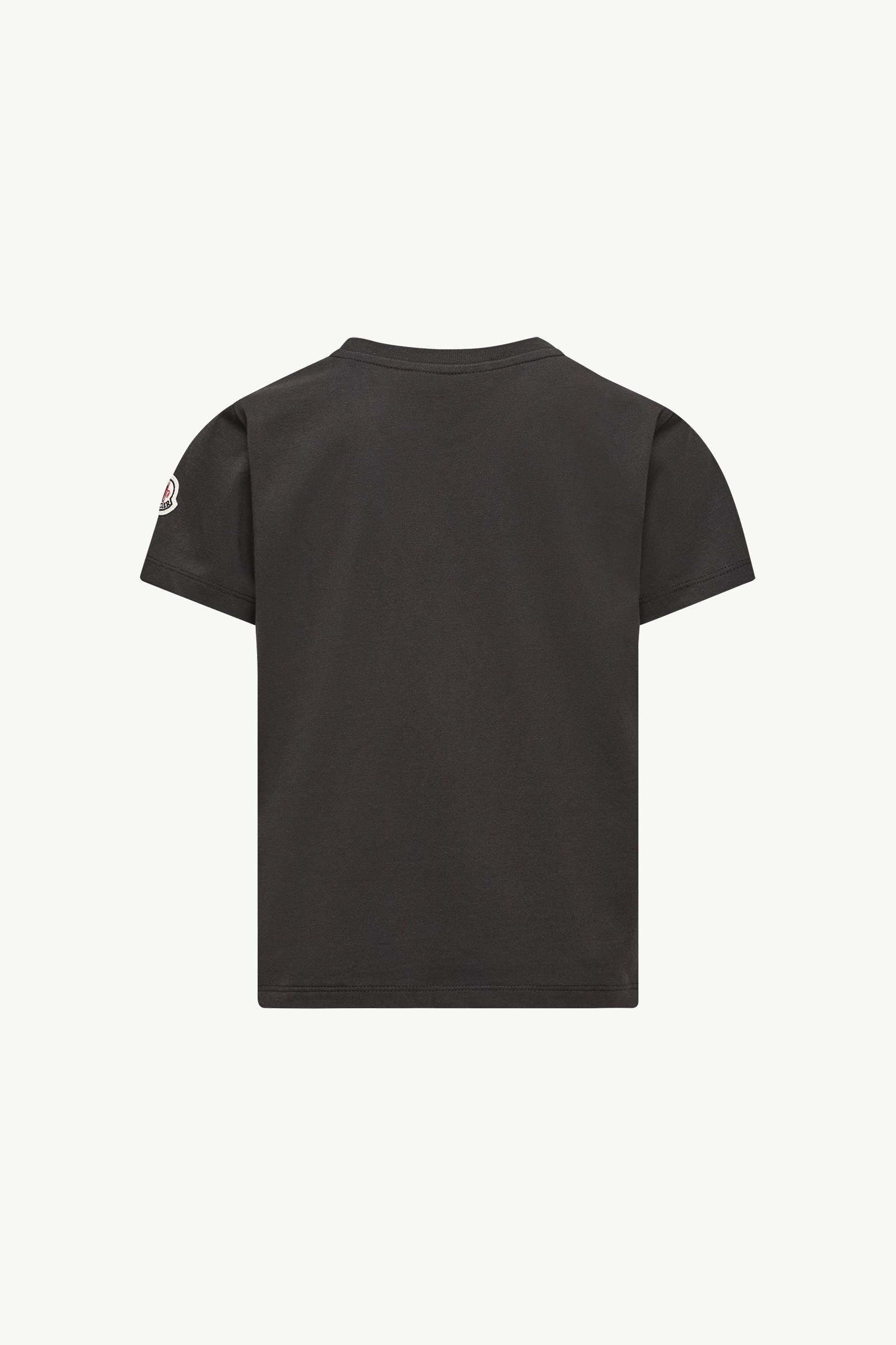 Scribble Logo Cotton T-Shirt Boy Black Moncler 2