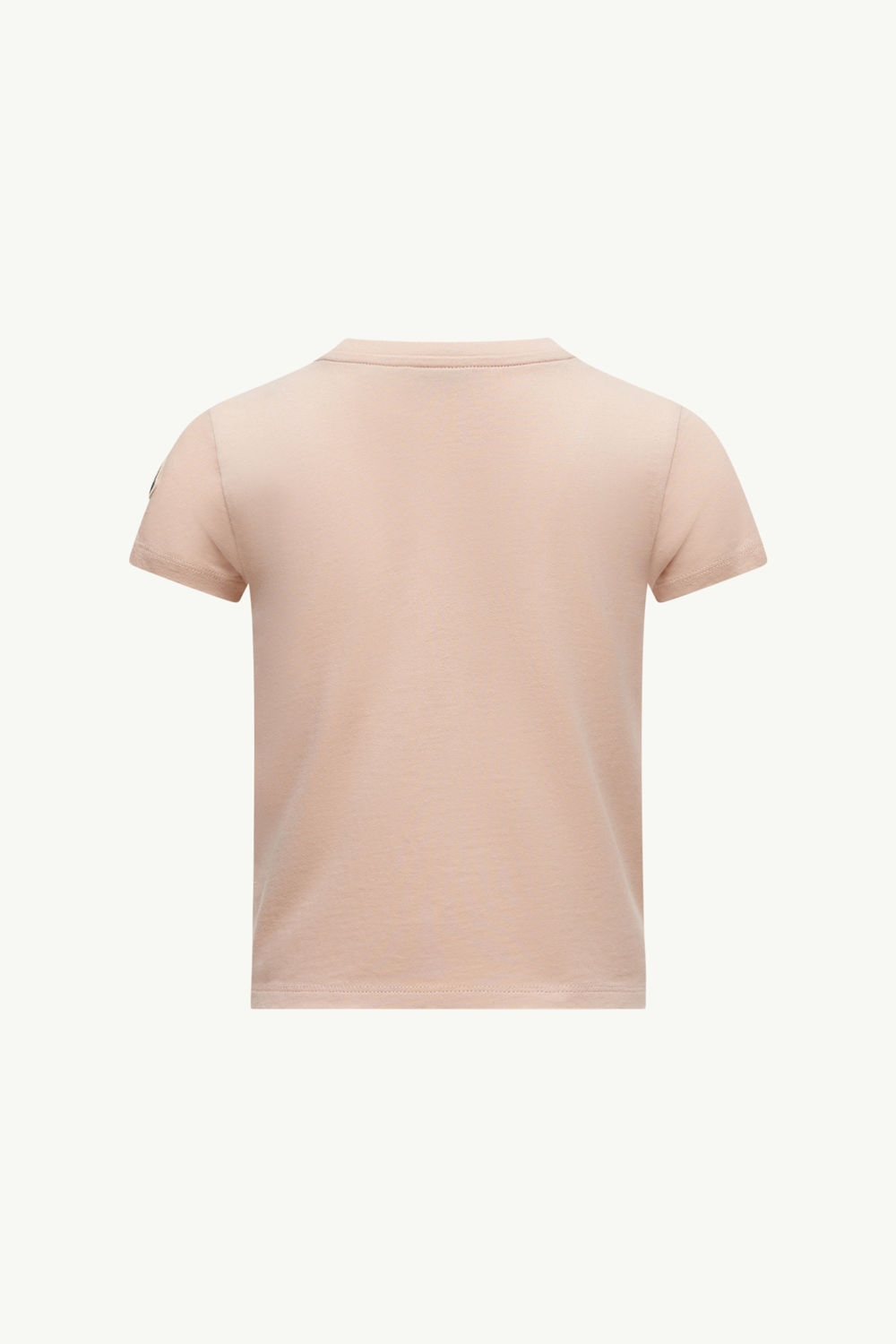 Emoji Logo Cotton T-Shirt Girl Light Pink Moncler 2