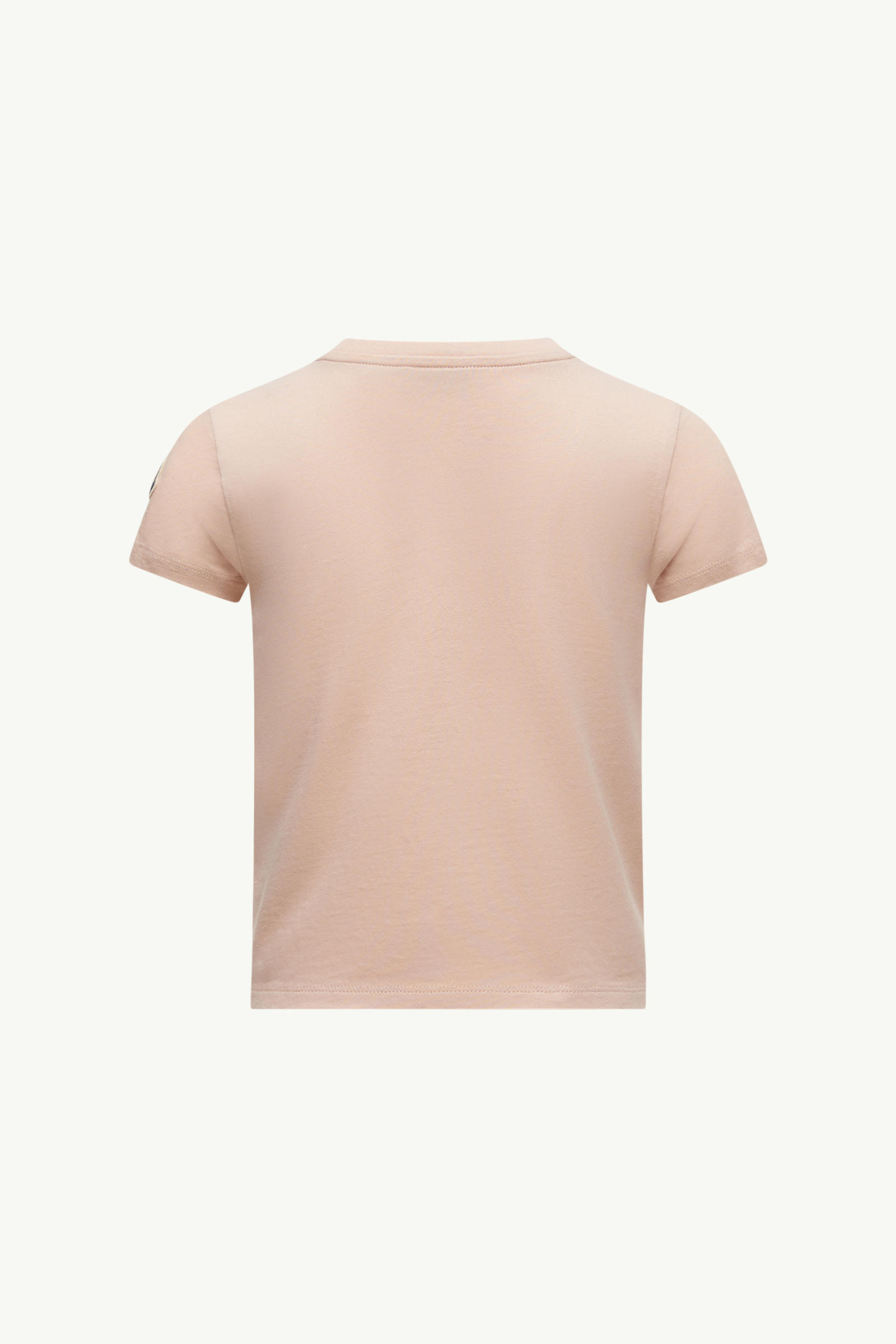 Emoji Logo Cotton T-Shirt Girl Light Pink Moncler 2