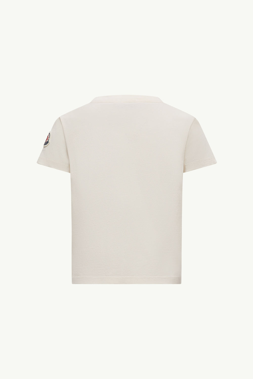 Heart Logo Cotton T-Shirt Girl White Moncler 3