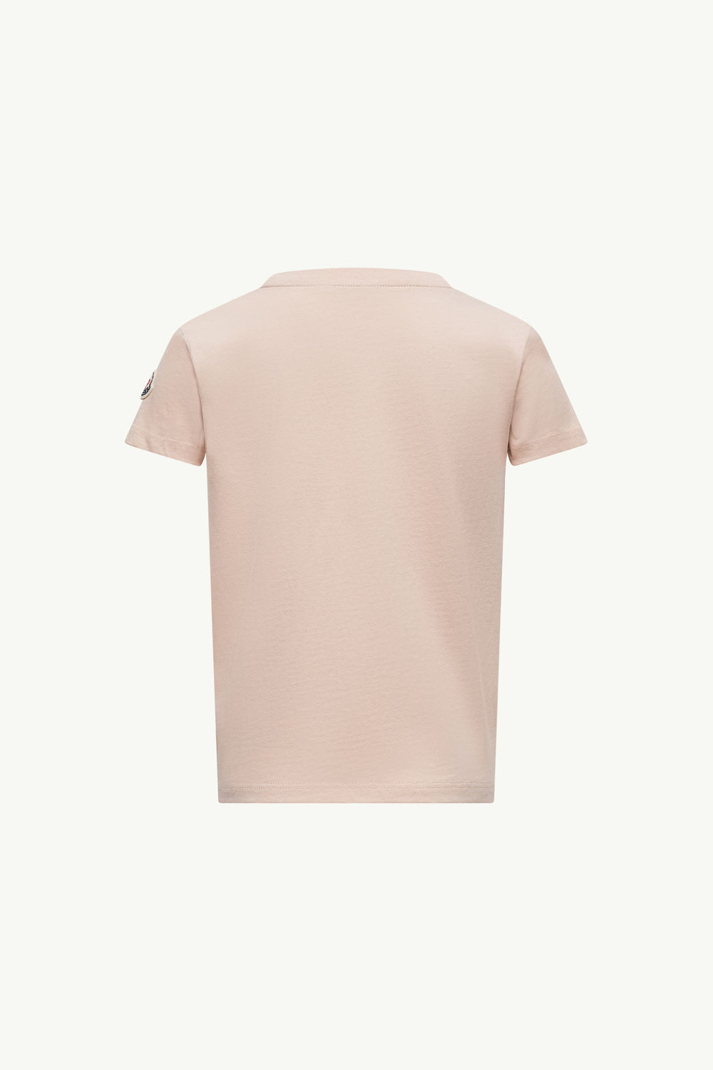 Heart Logo Cotton T-Shirt Girl Light Pink Moncler 3