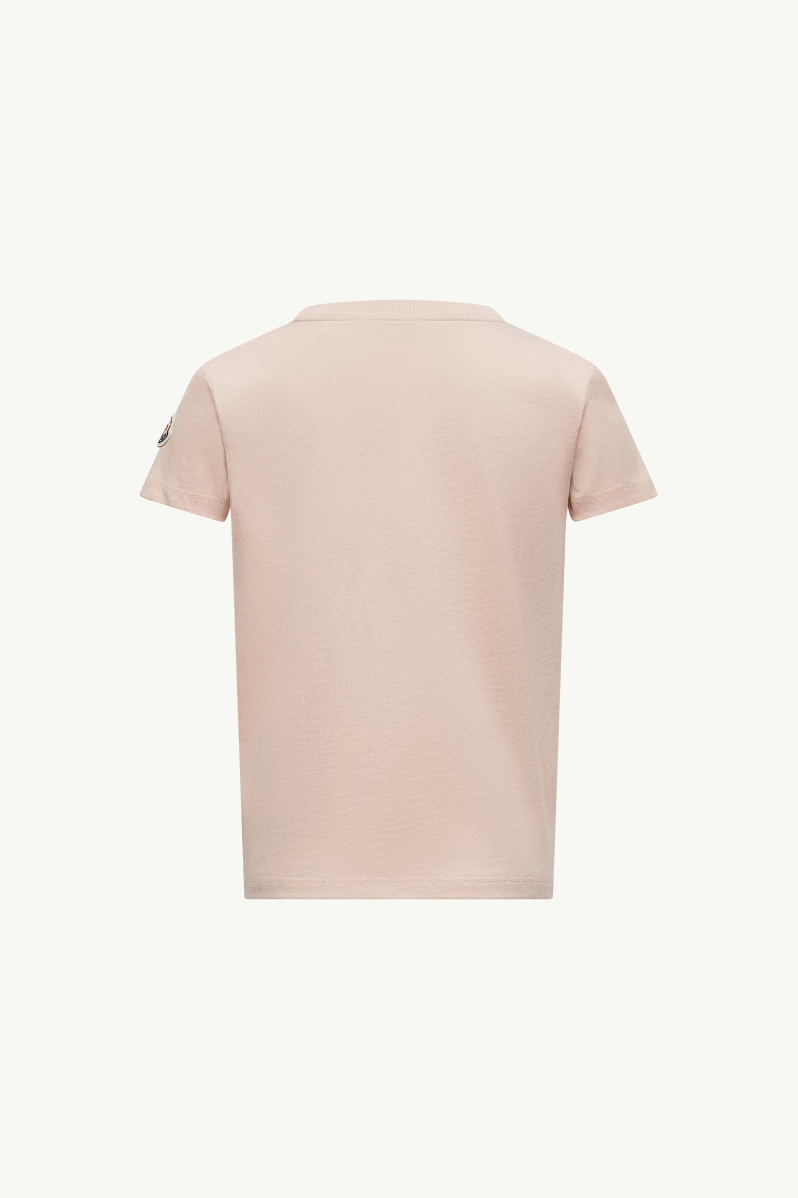 Heart Logo Cotton T-Shirt Girl Light Pink Moncler 3