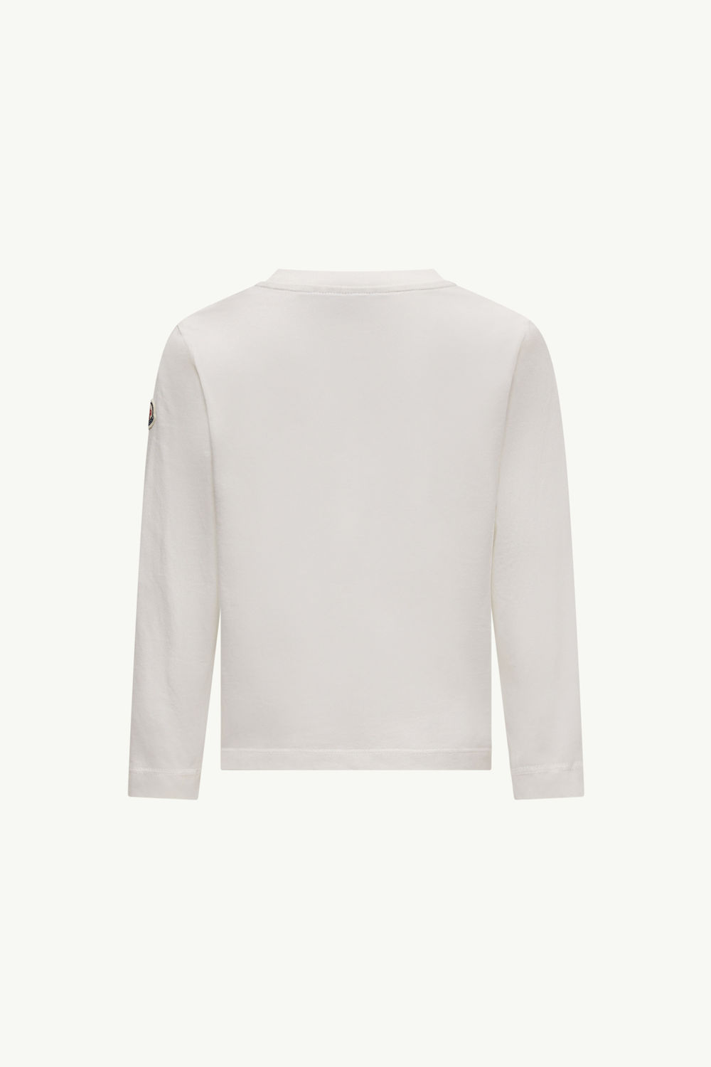 Logo Long Sleeve Cotton T-Shirt Boy White Moncler 2