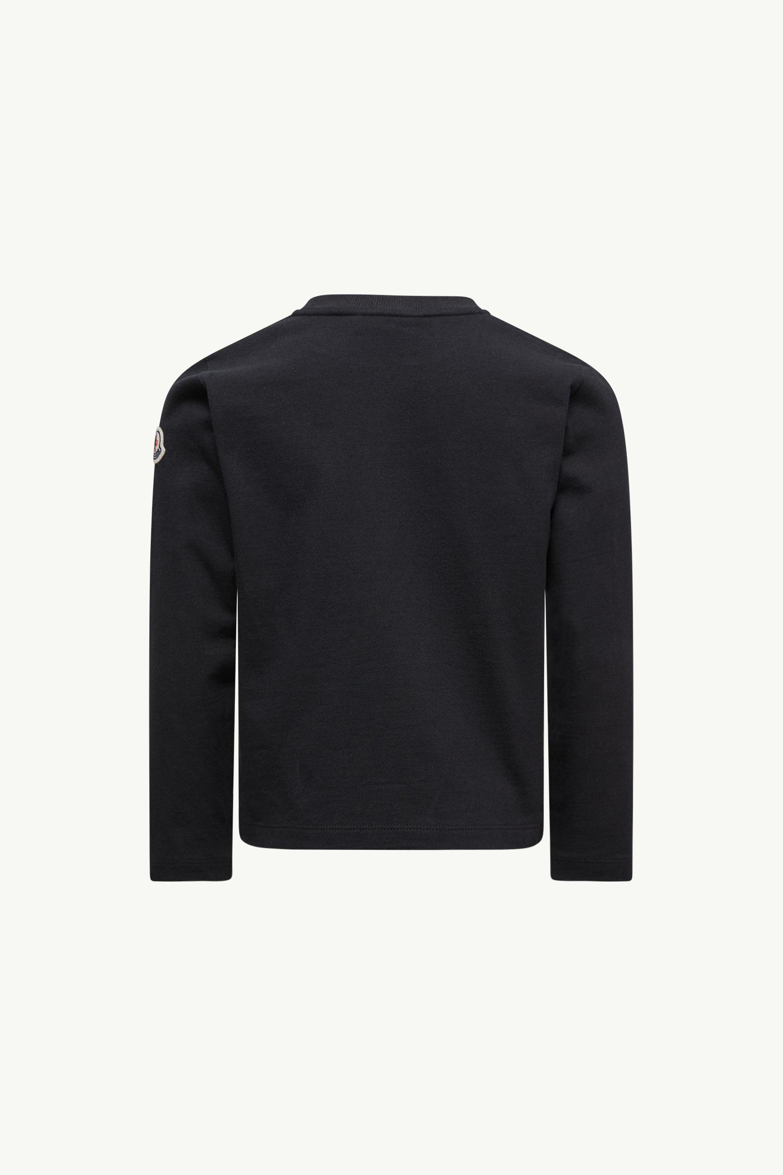 【送料&関税込】Moncler Long-sleeved Womens T-shirt Moncler - Long-Sleeved Blue Cotton T-Shirt - Moncler