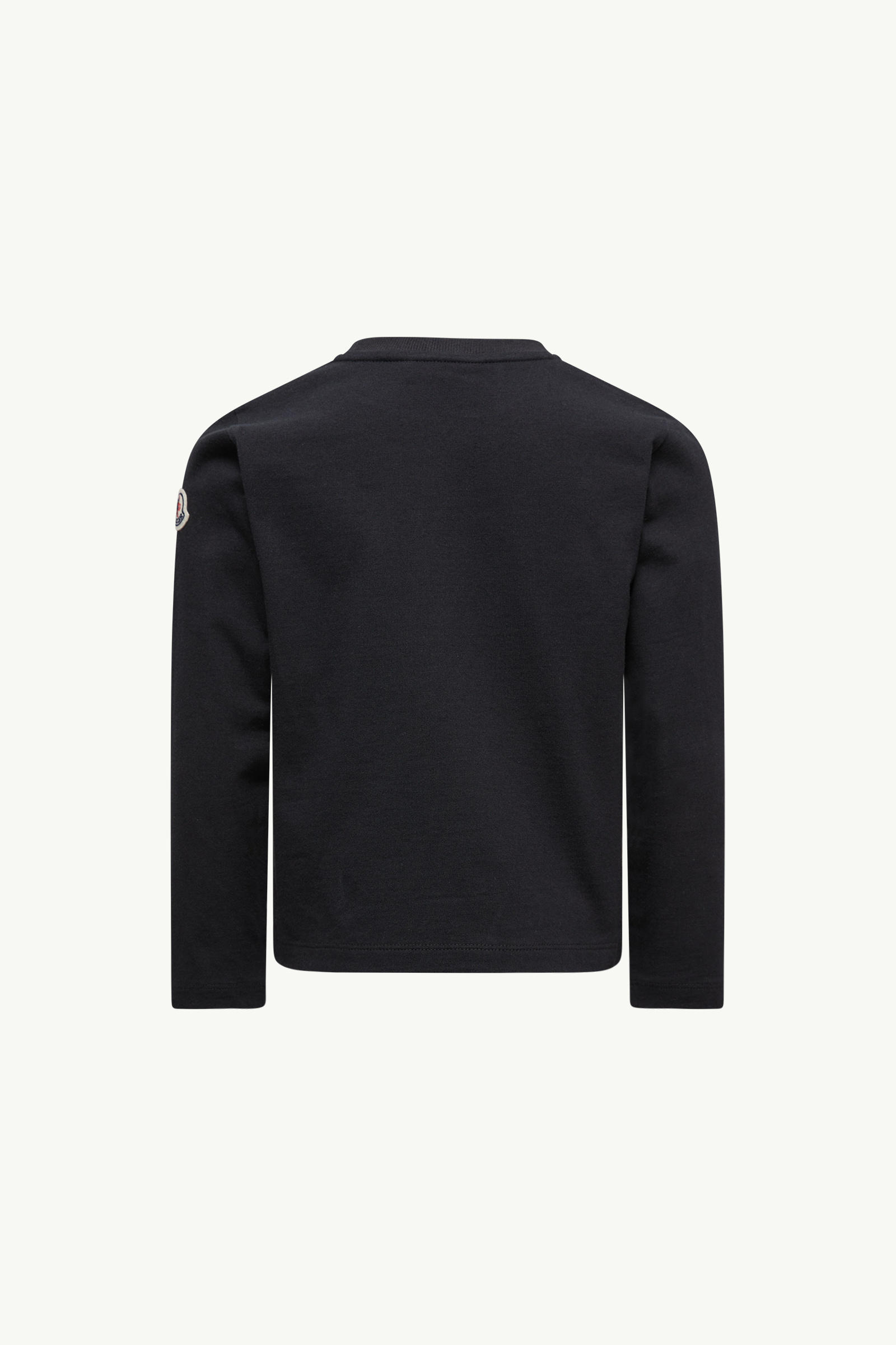 Teddy Logo Long Sleeve Cotton T-Shirt Girl Black Moncler 2