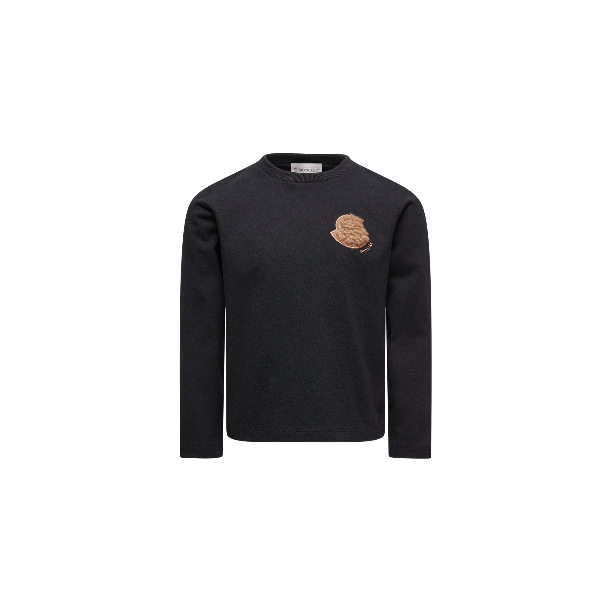 MONCLER ENFANT Girls Cotton T-Shirt - Black - Size 12Y