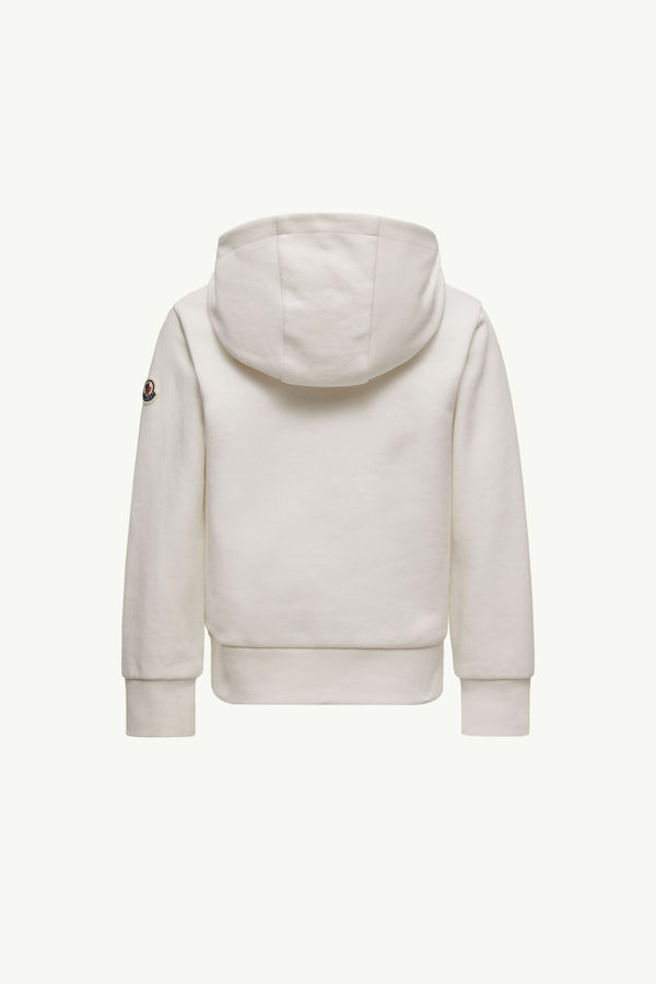 Logo Motif Cotton Hoodie Boy White Moncler 3