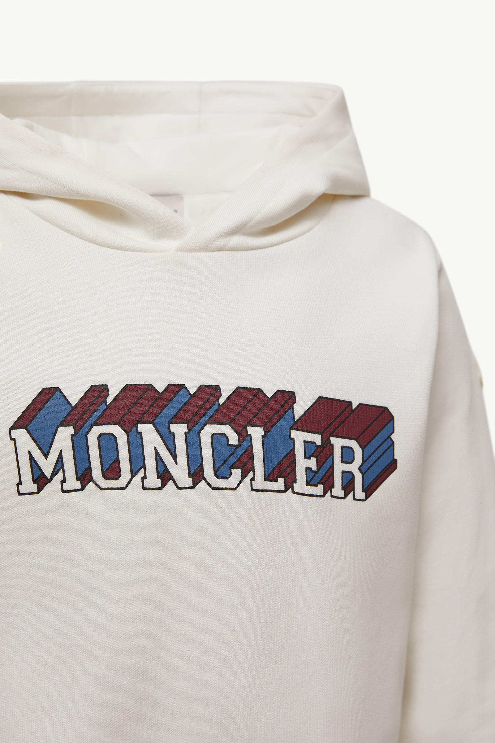 Logo Motif Cotton Hoodie Boy White Moncler 4