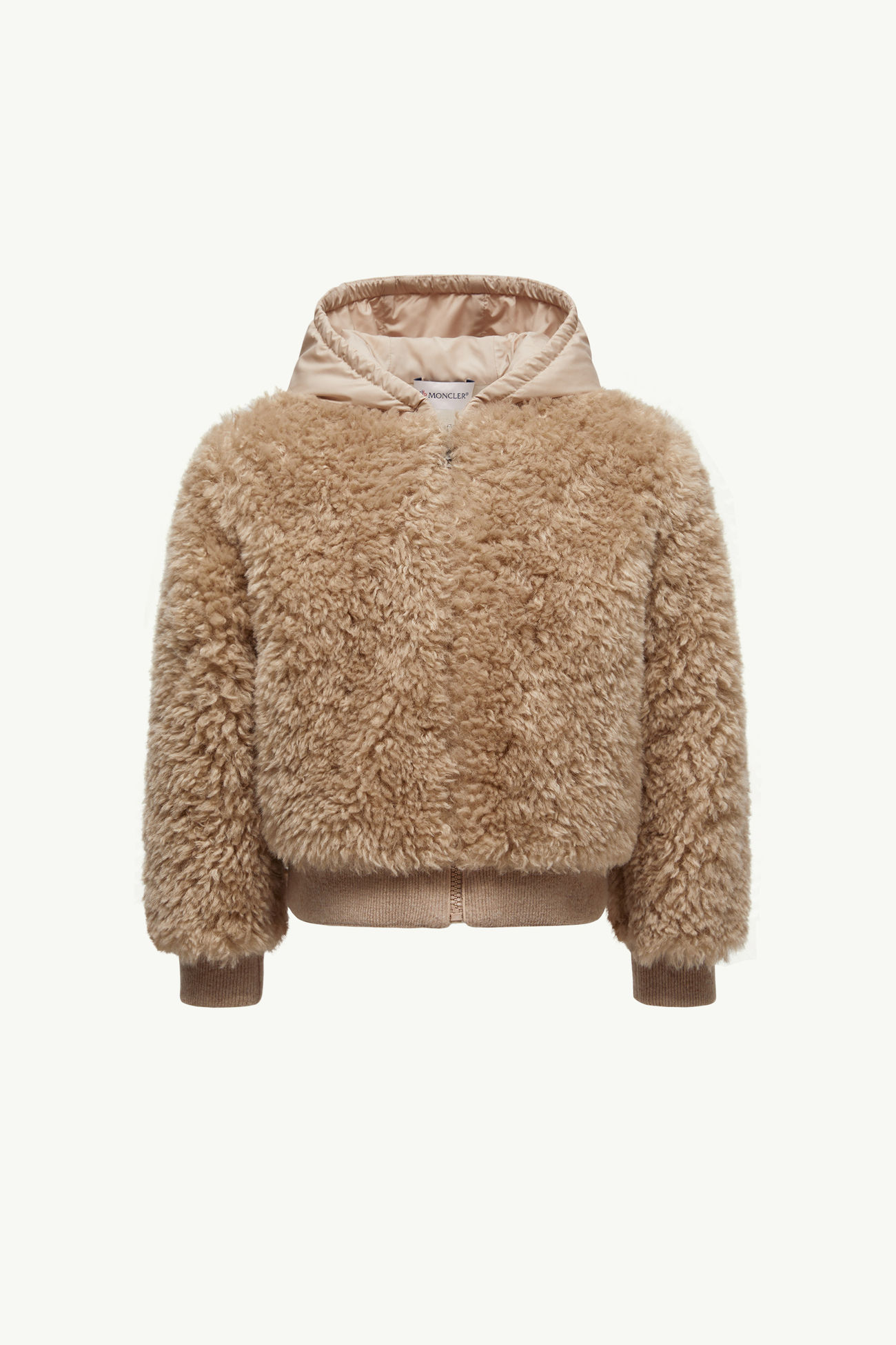 泰迪布拉鏈連帽衫 女童 米色 Moncler 0