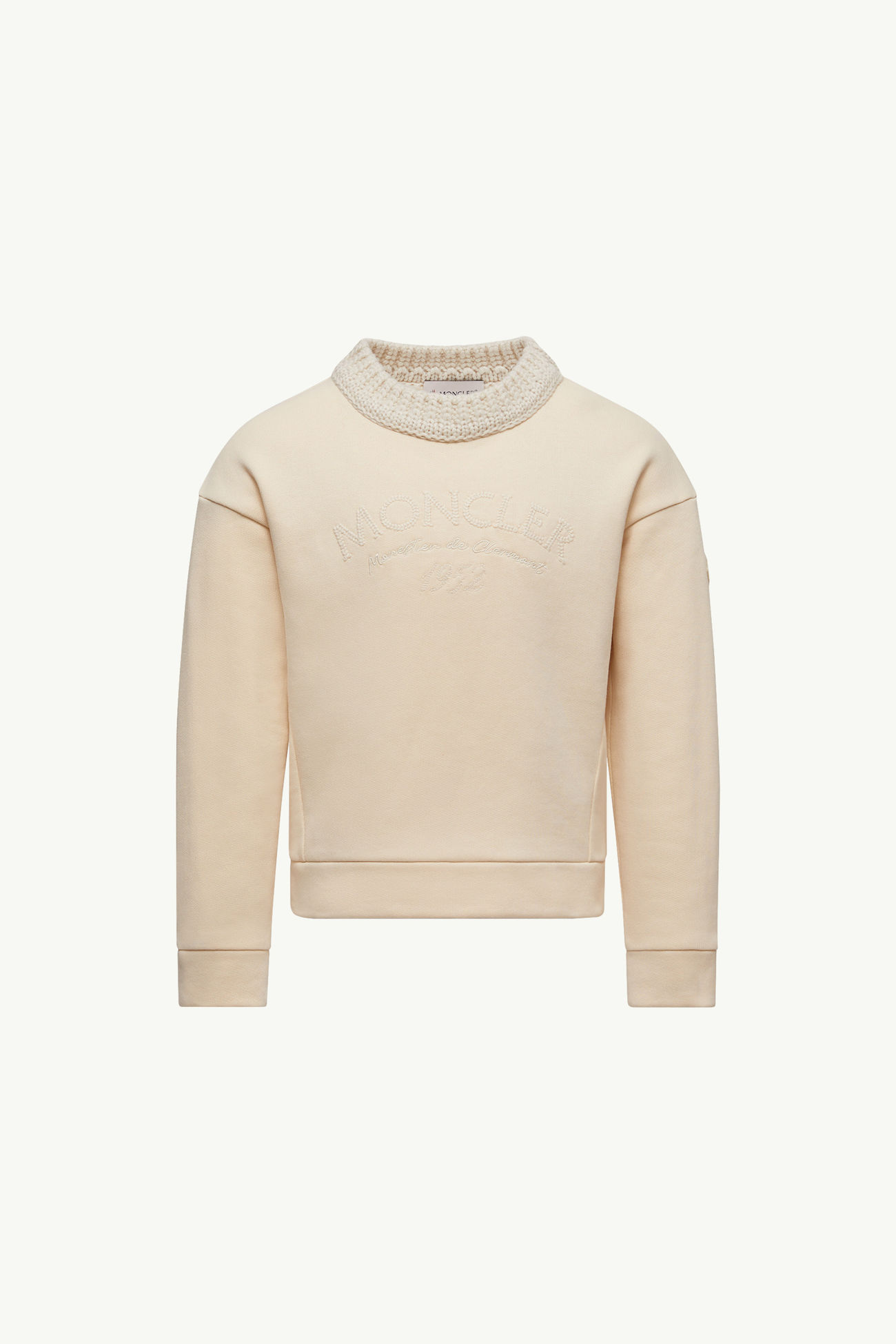 刺繡標誌棉質衛衣 女童 象牙白色 Moncler 0